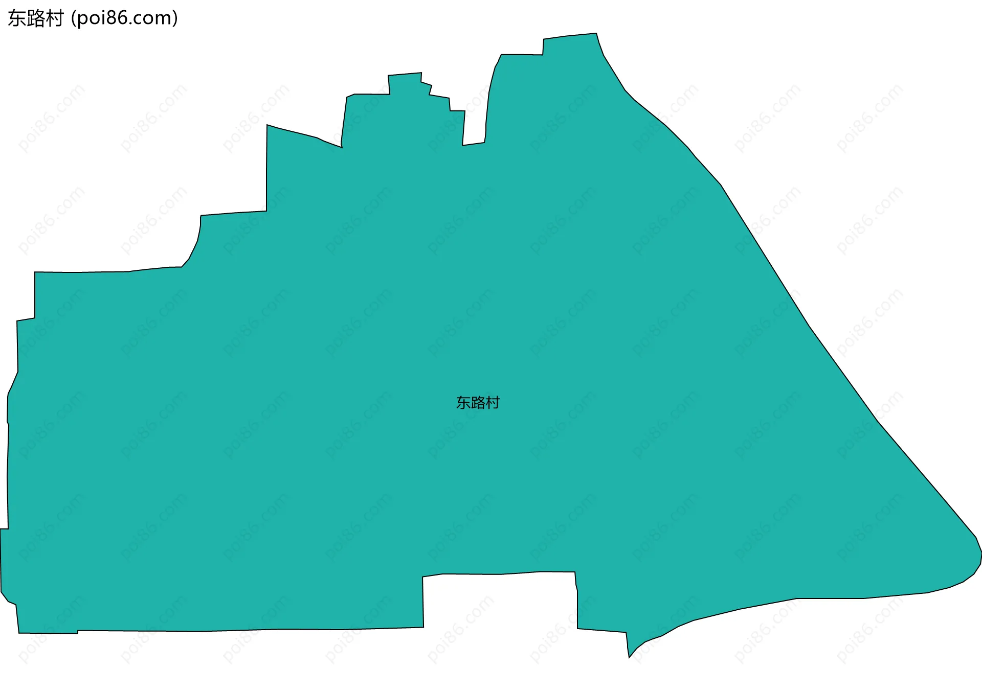 东路村边界地图