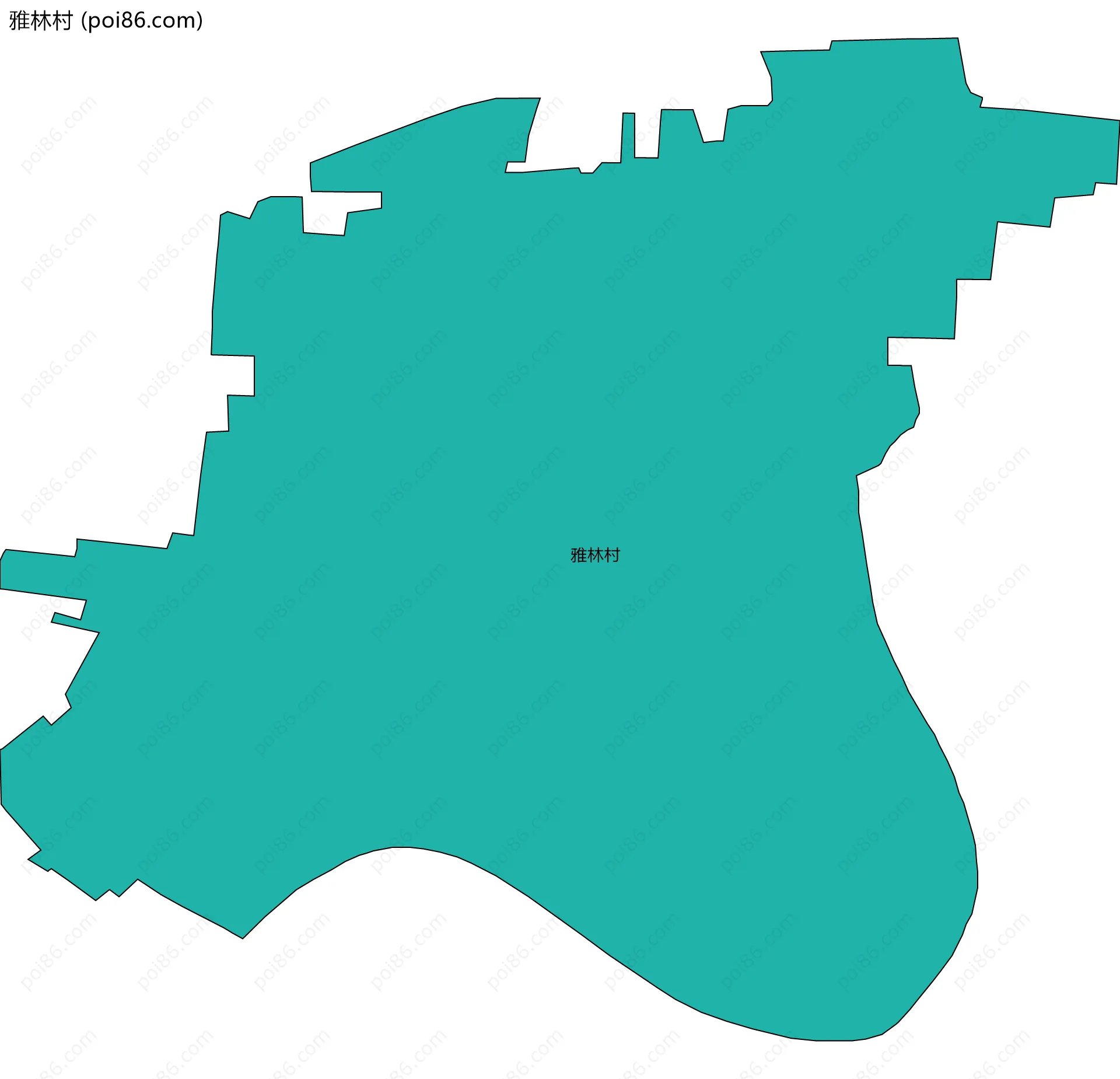 雅林村边界地图