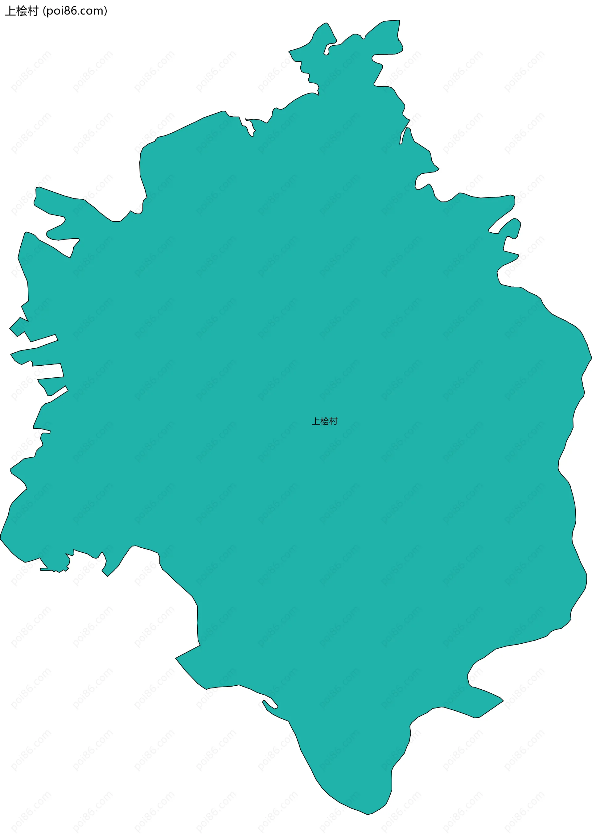 上桧村边界地图