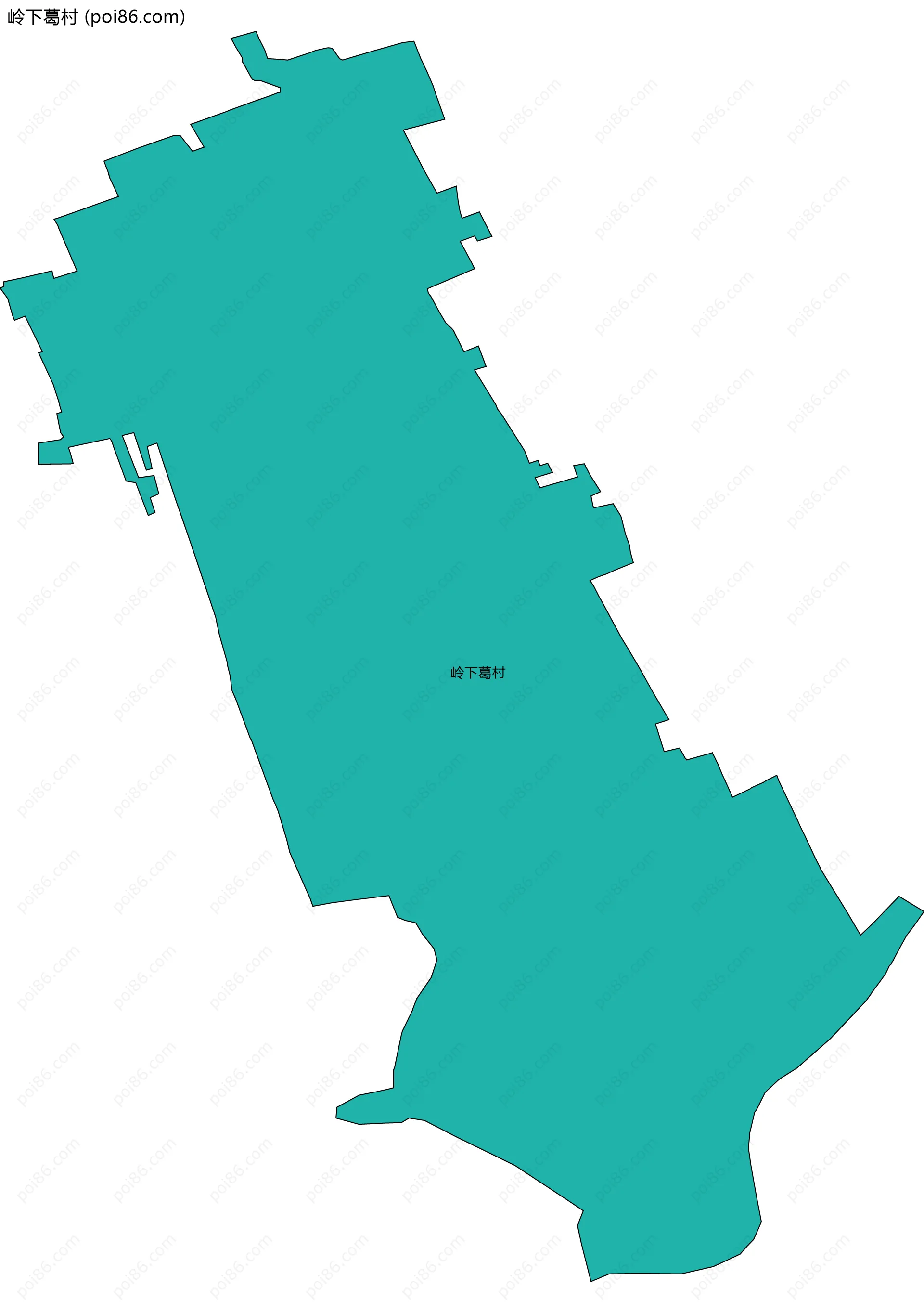 岭下葛村边界地图
