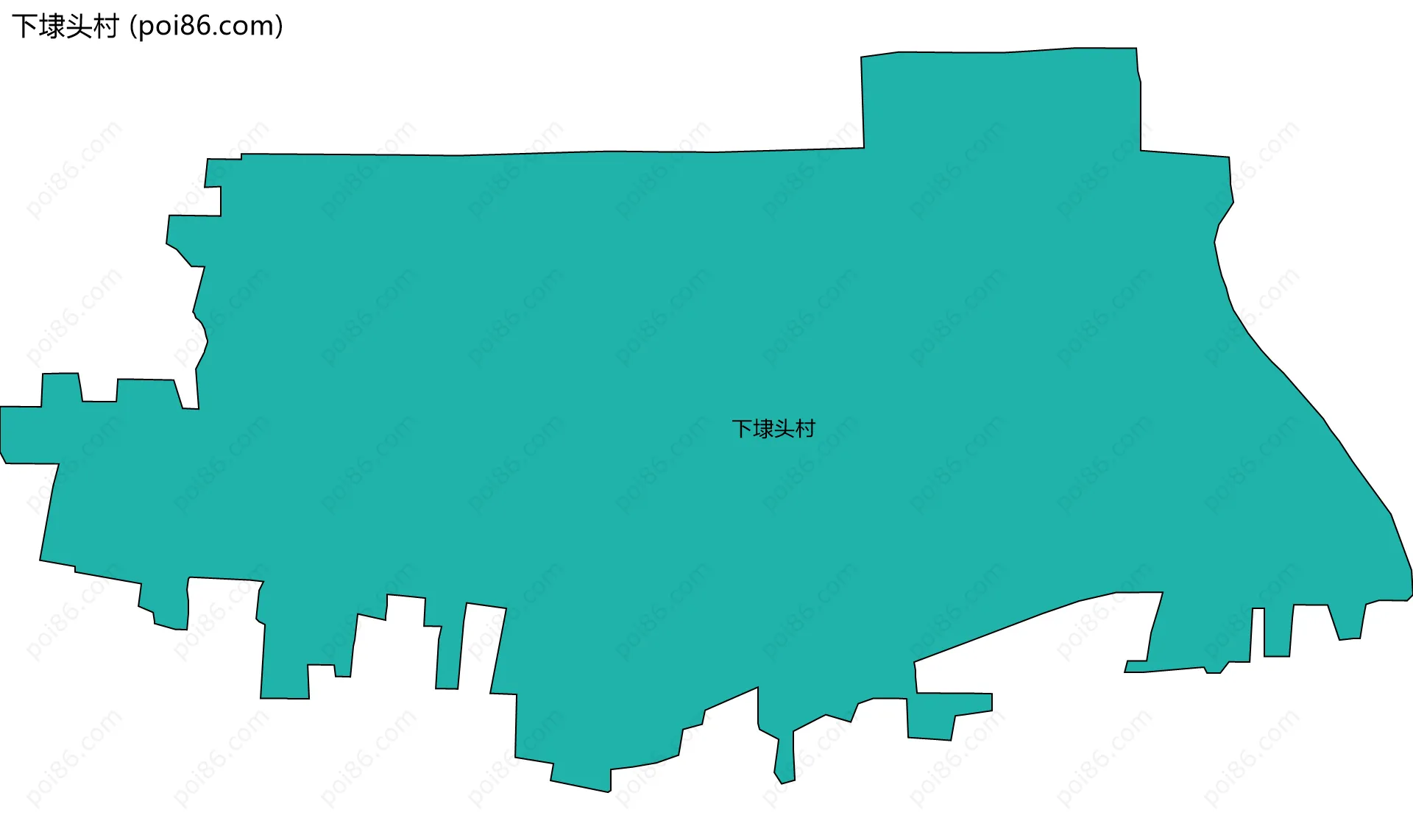 下埭头村边界地图