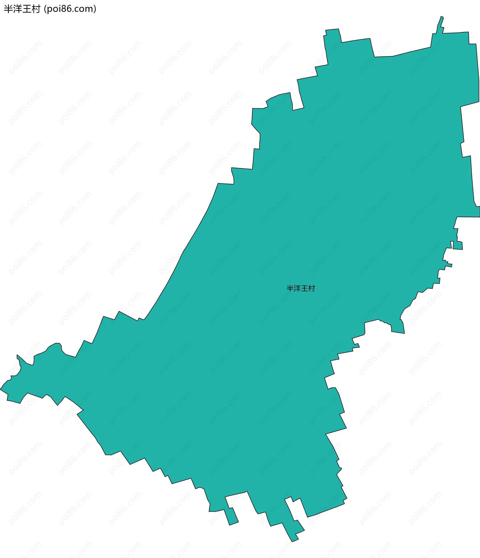 半洋王村边界地图