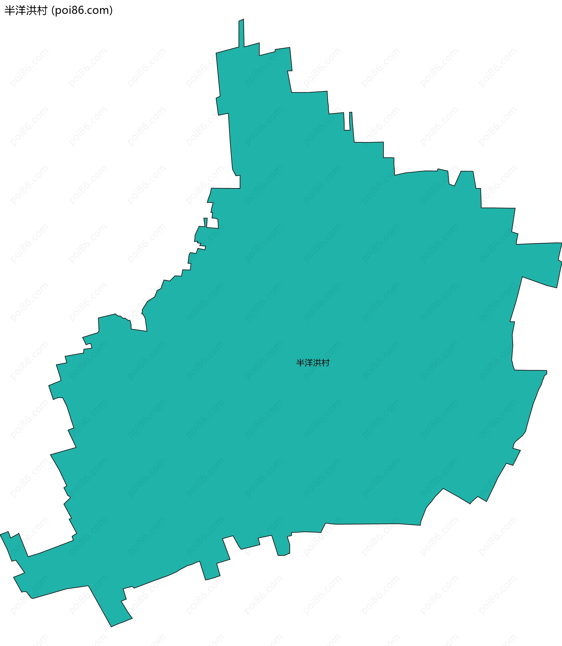 半洋洪村边界地图