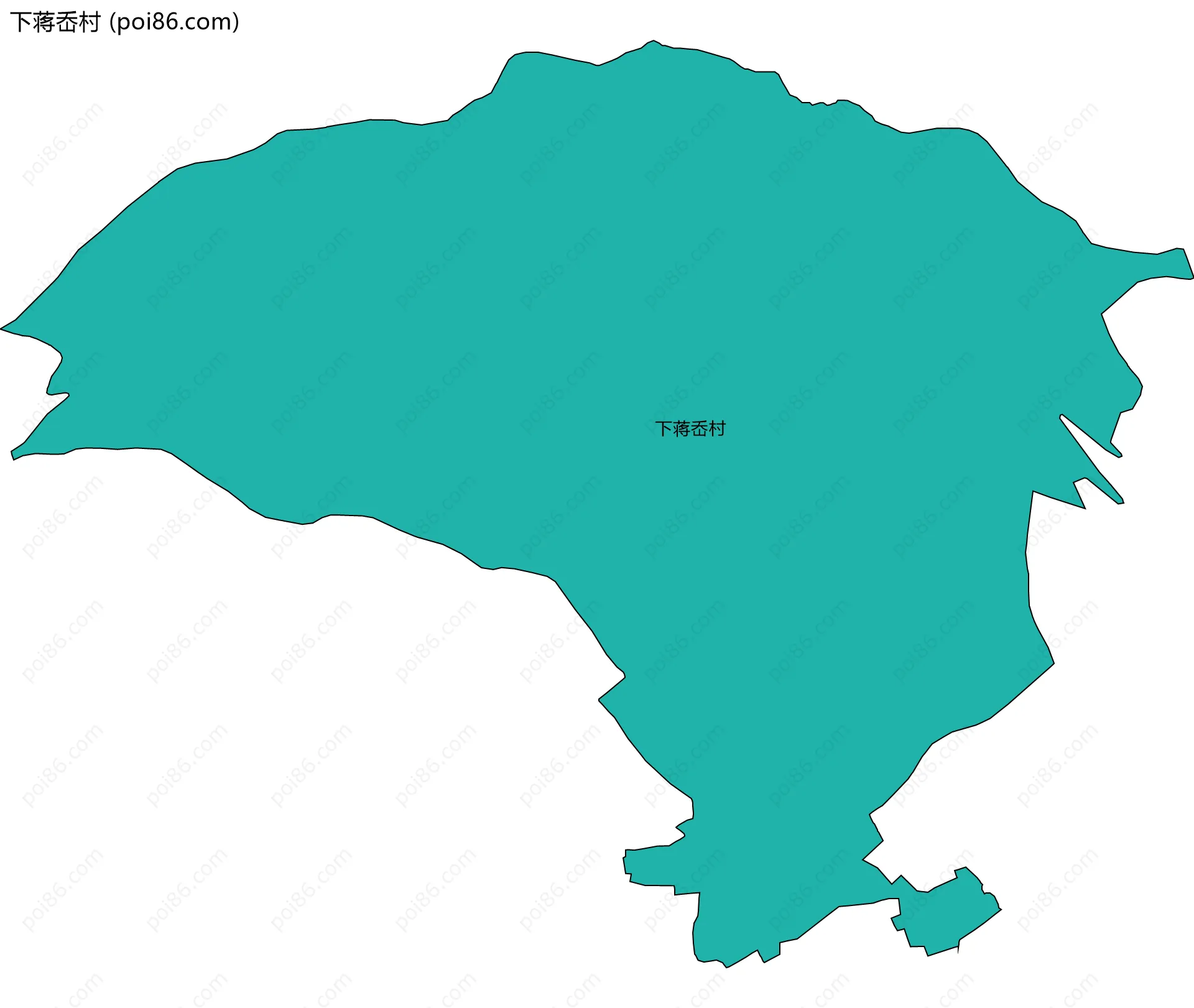 下蒋岙村边界地图