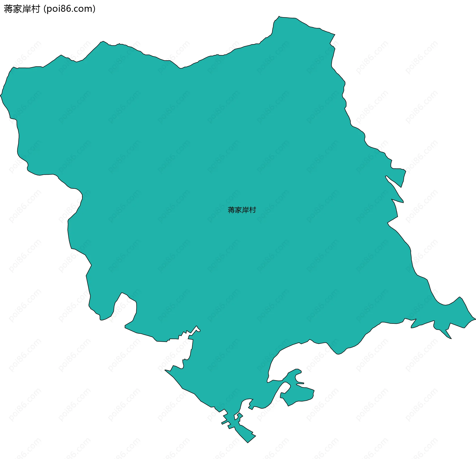 蒋家岸村边界地图