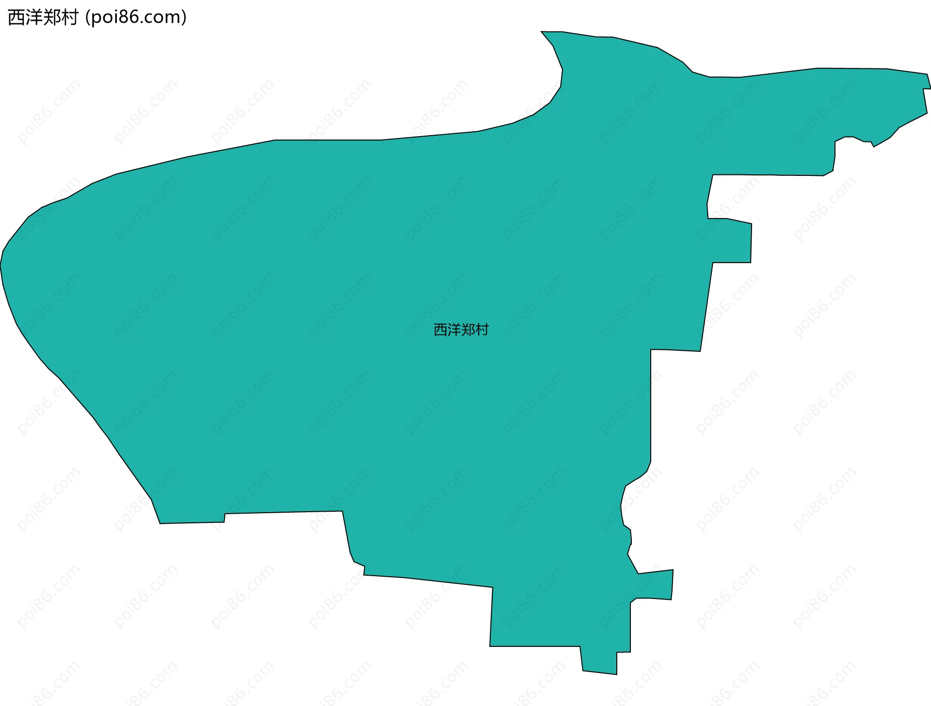 西洋郑村边界地图