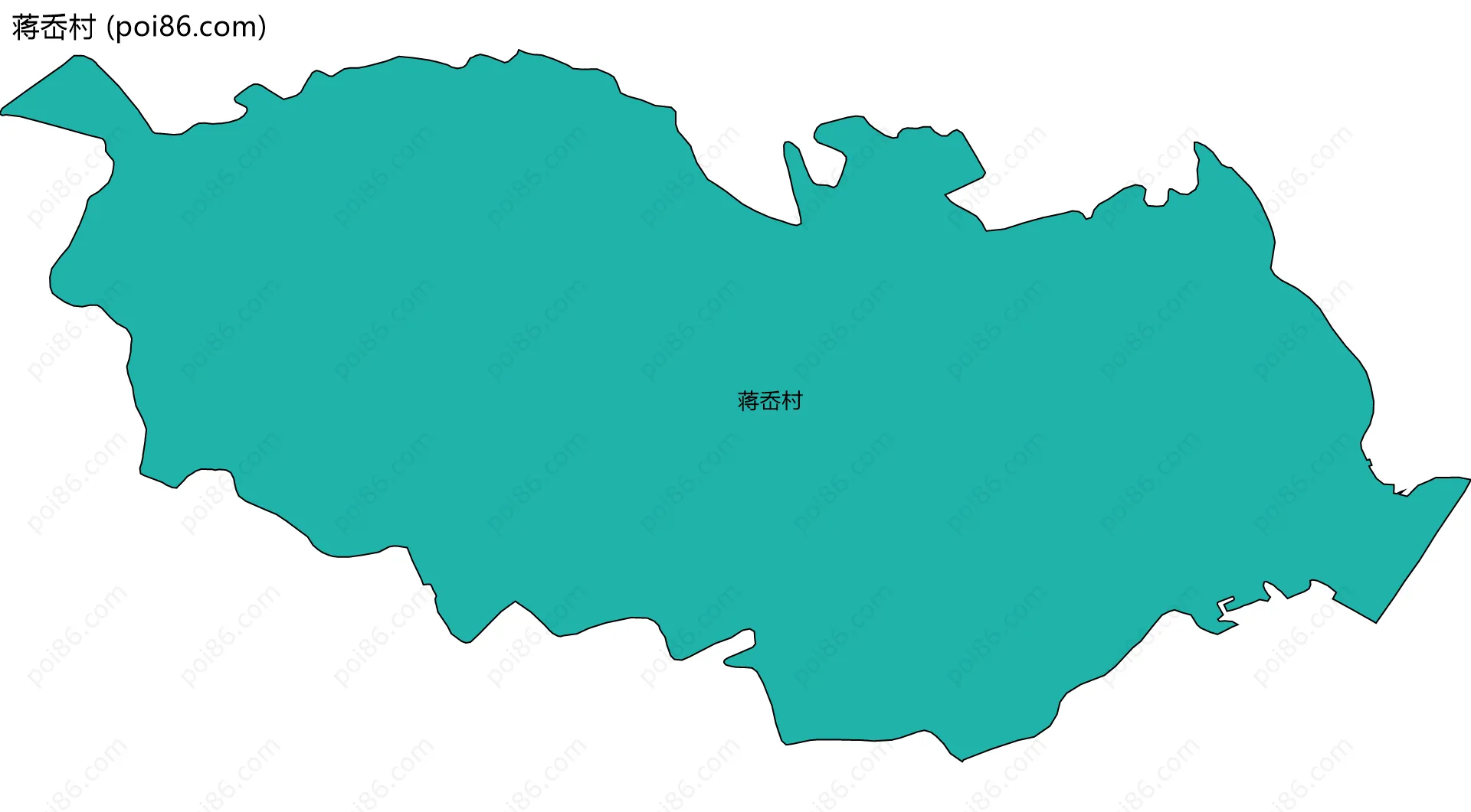 蒋岙村边界地图