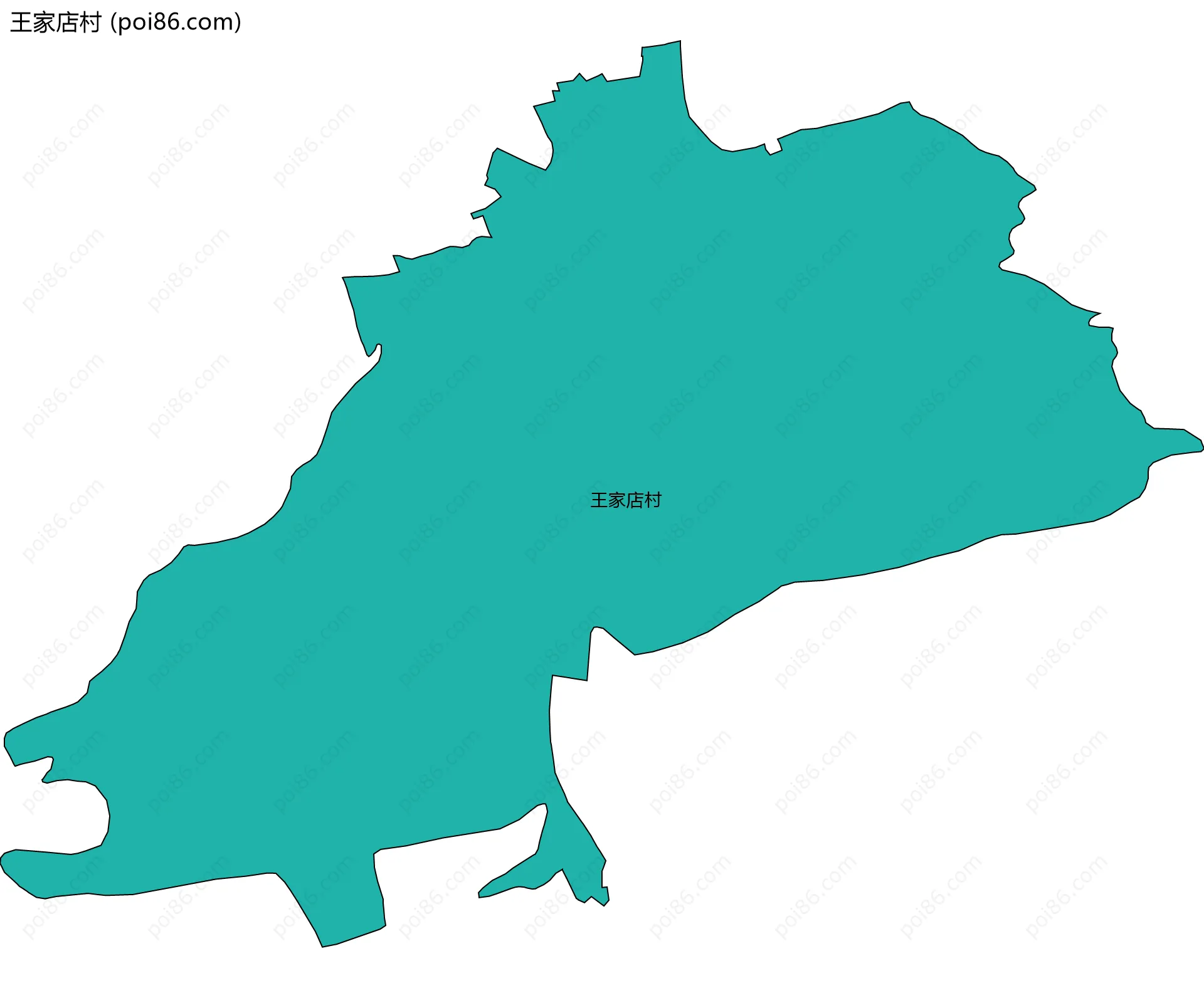 王家店村边界地图