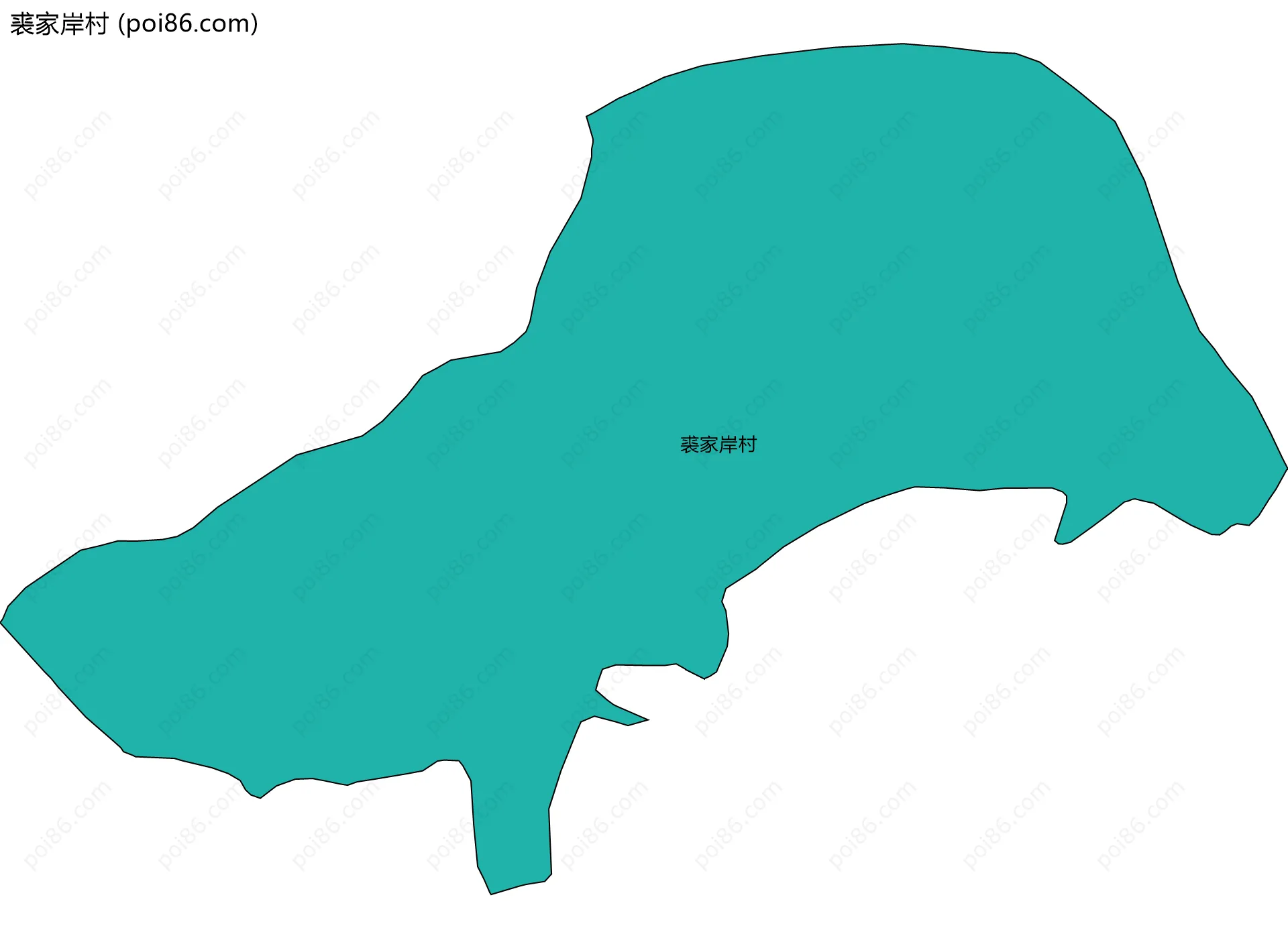 裘家岸村边界地图