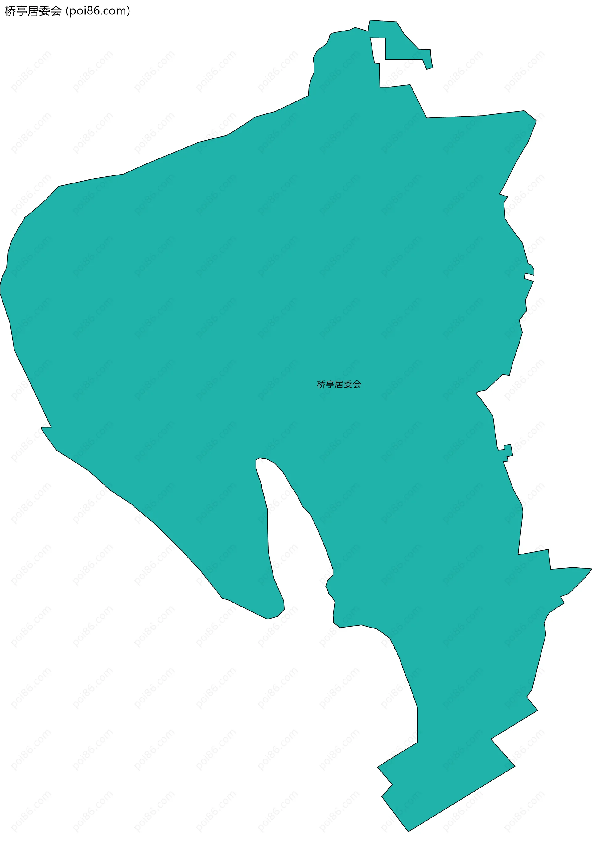 桥亭居委会边界地图