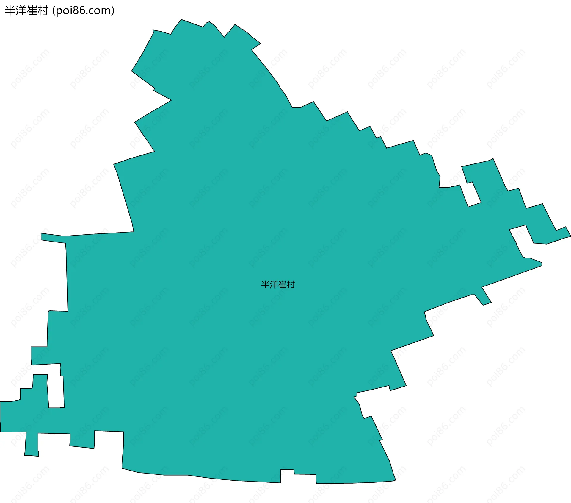 半洋崔村边界地图