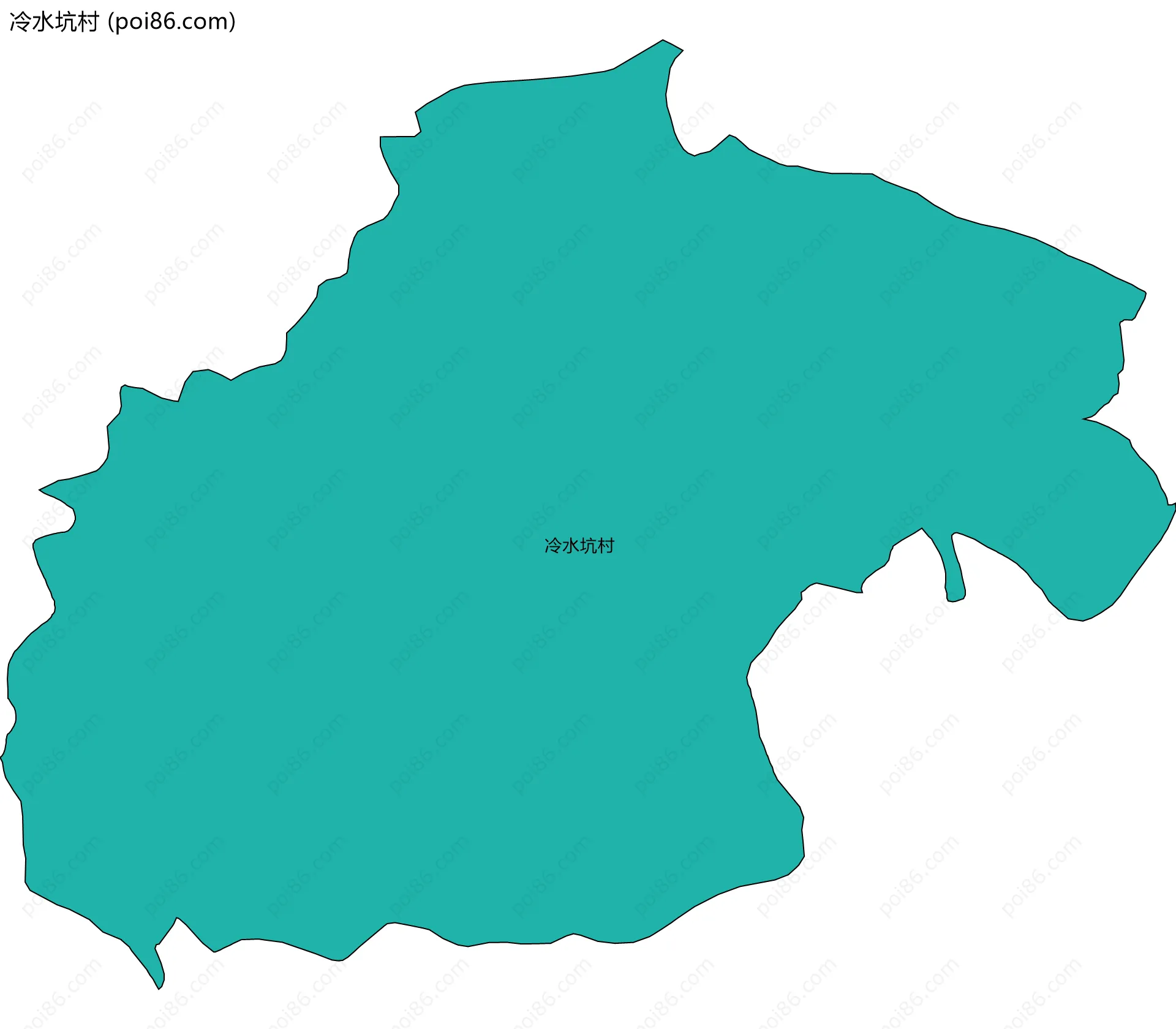 冷水坑村边界地图