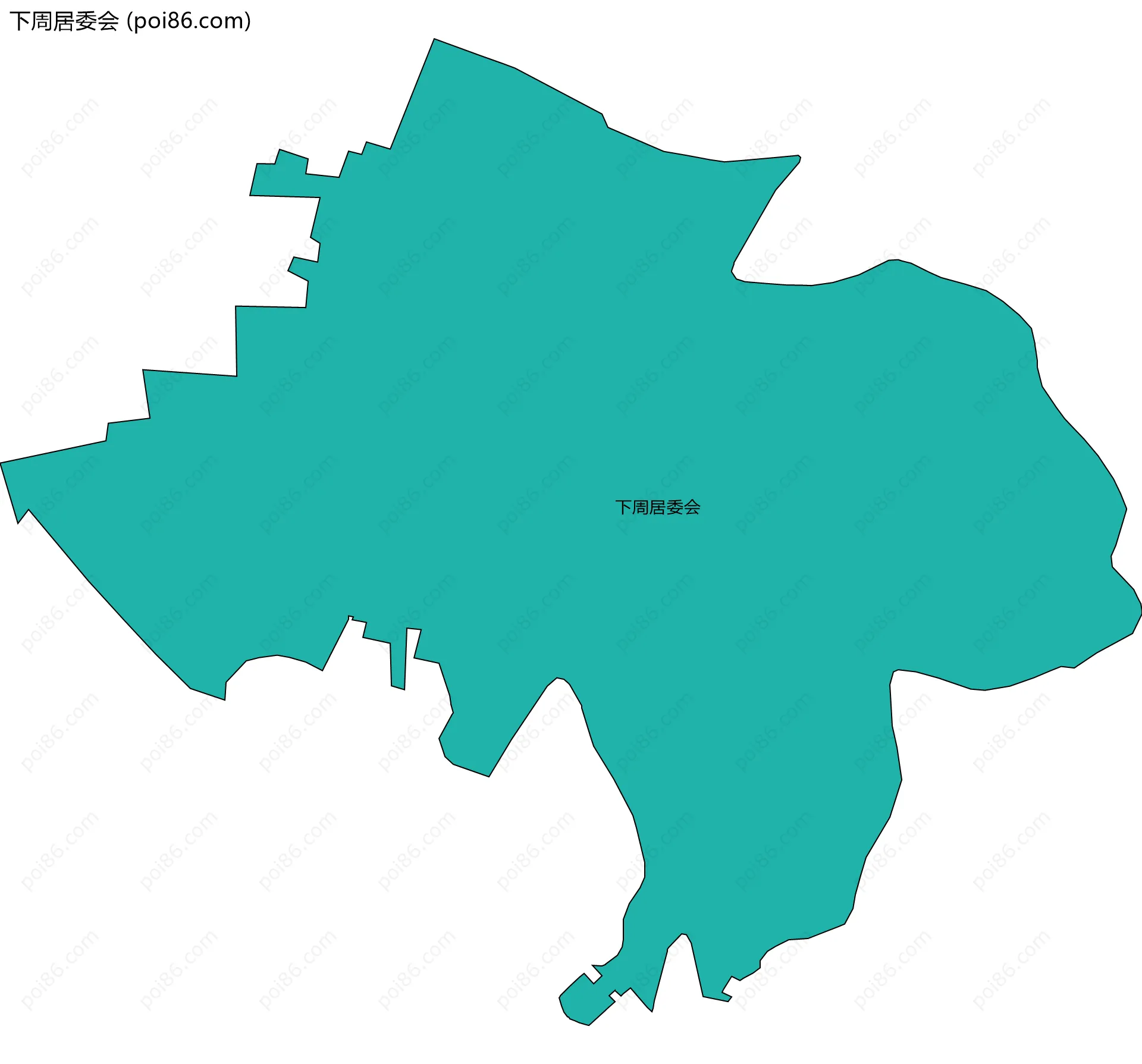 下周居委会边界地图