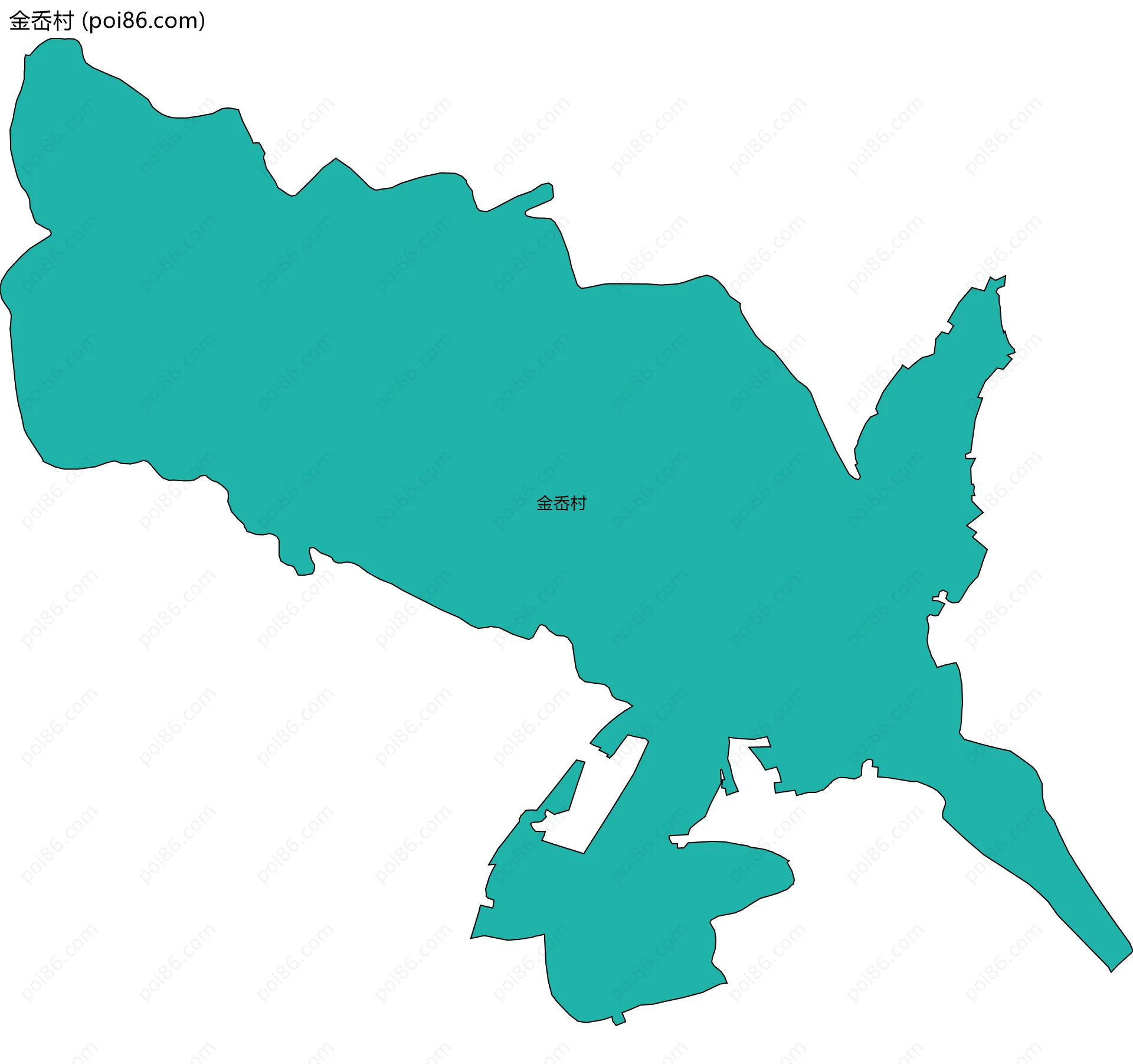 金岙村边界地图