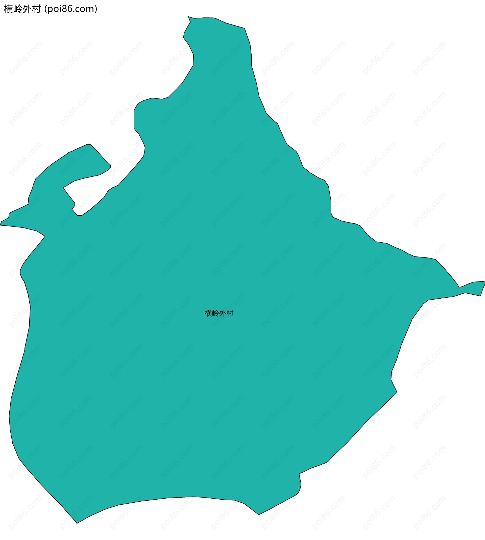 横岭外村边界地图