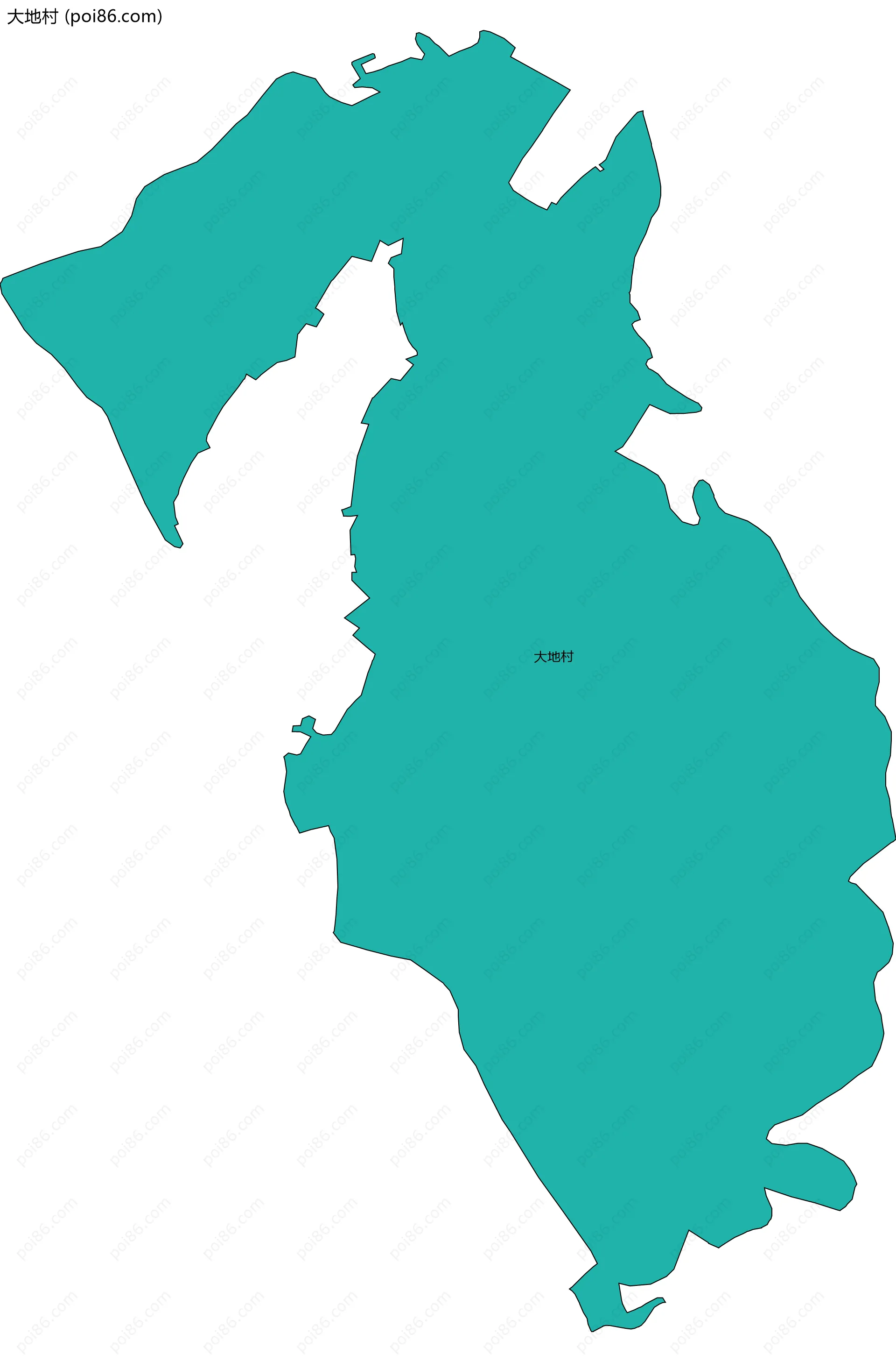大地村边界地图