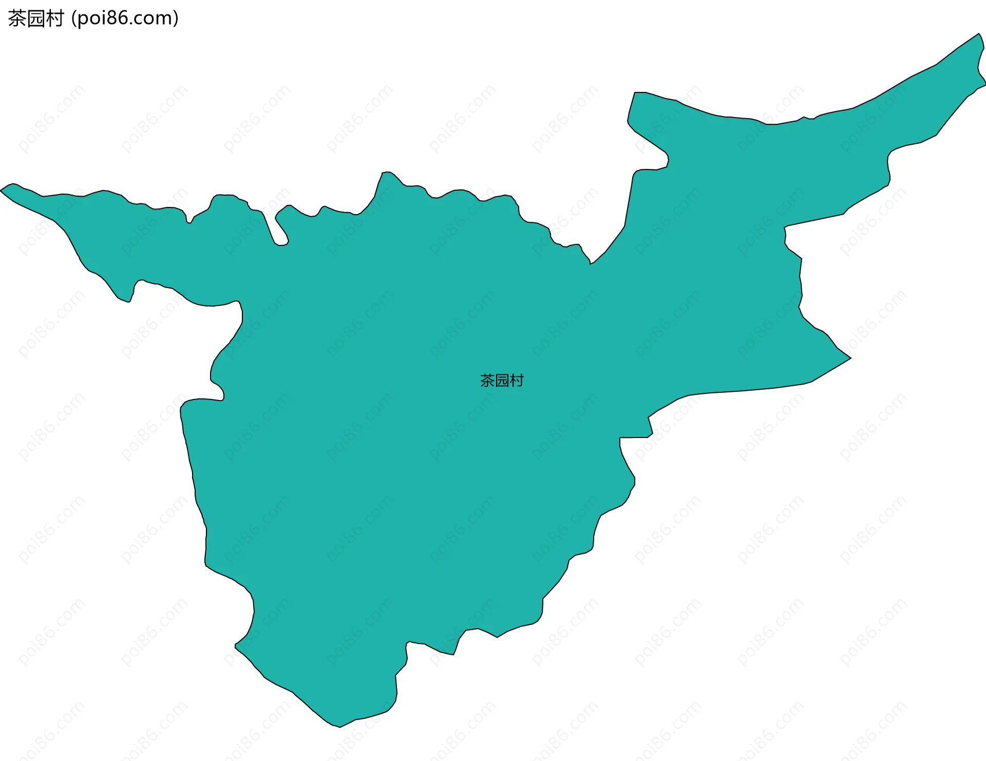 茶园村边界地图