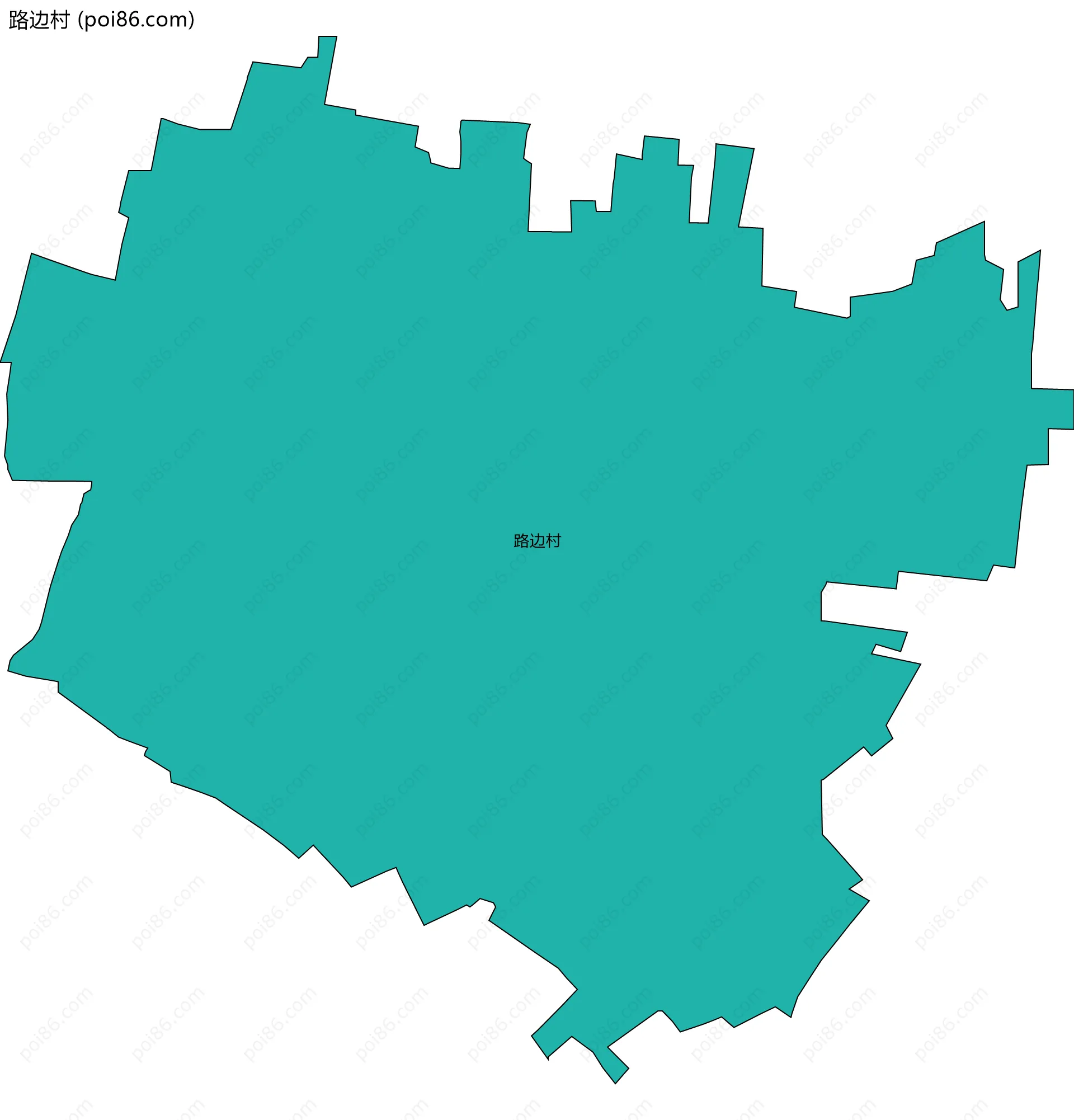 路边村边界地图