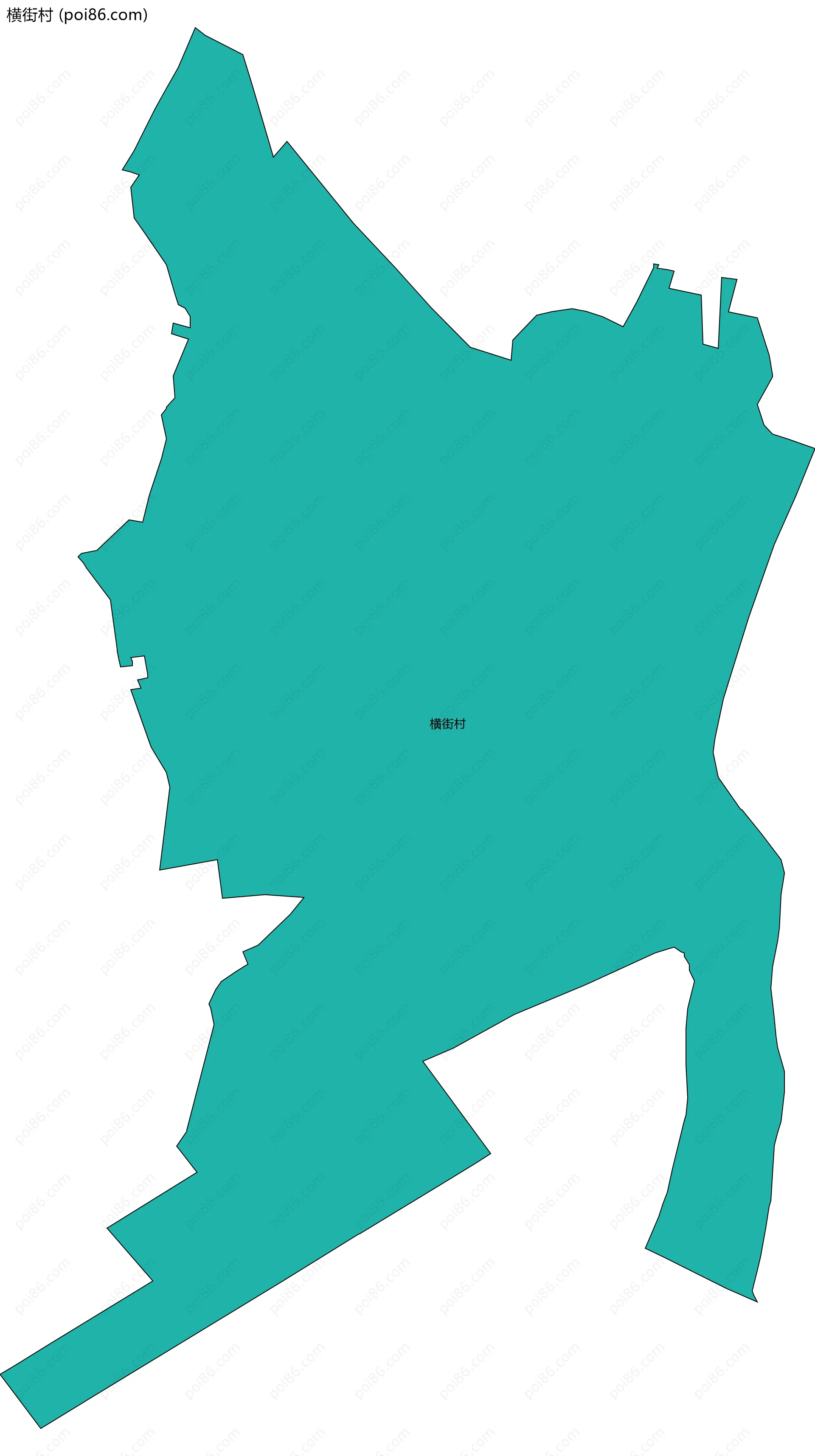 横街村边界地图