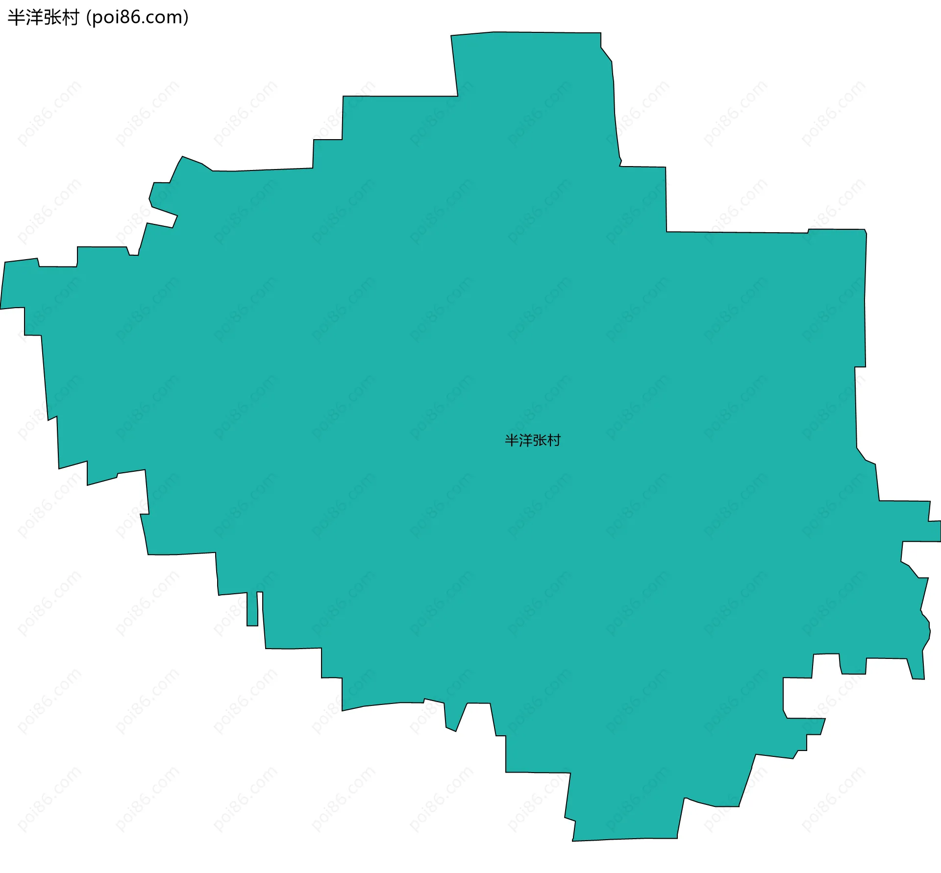 半洋张村边界地图