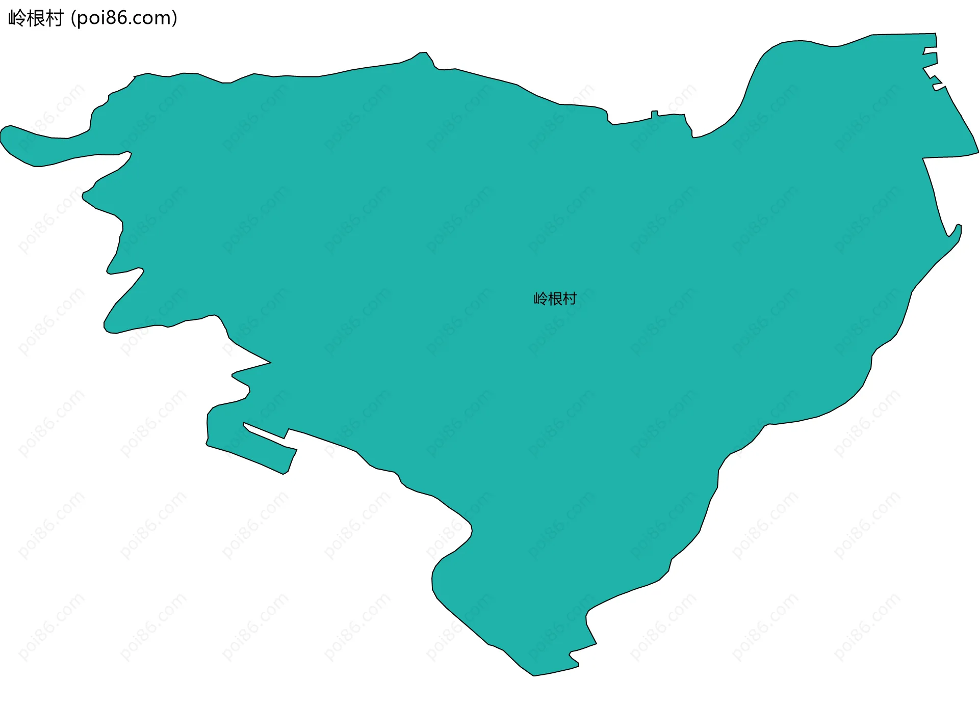 岭根村边界地图