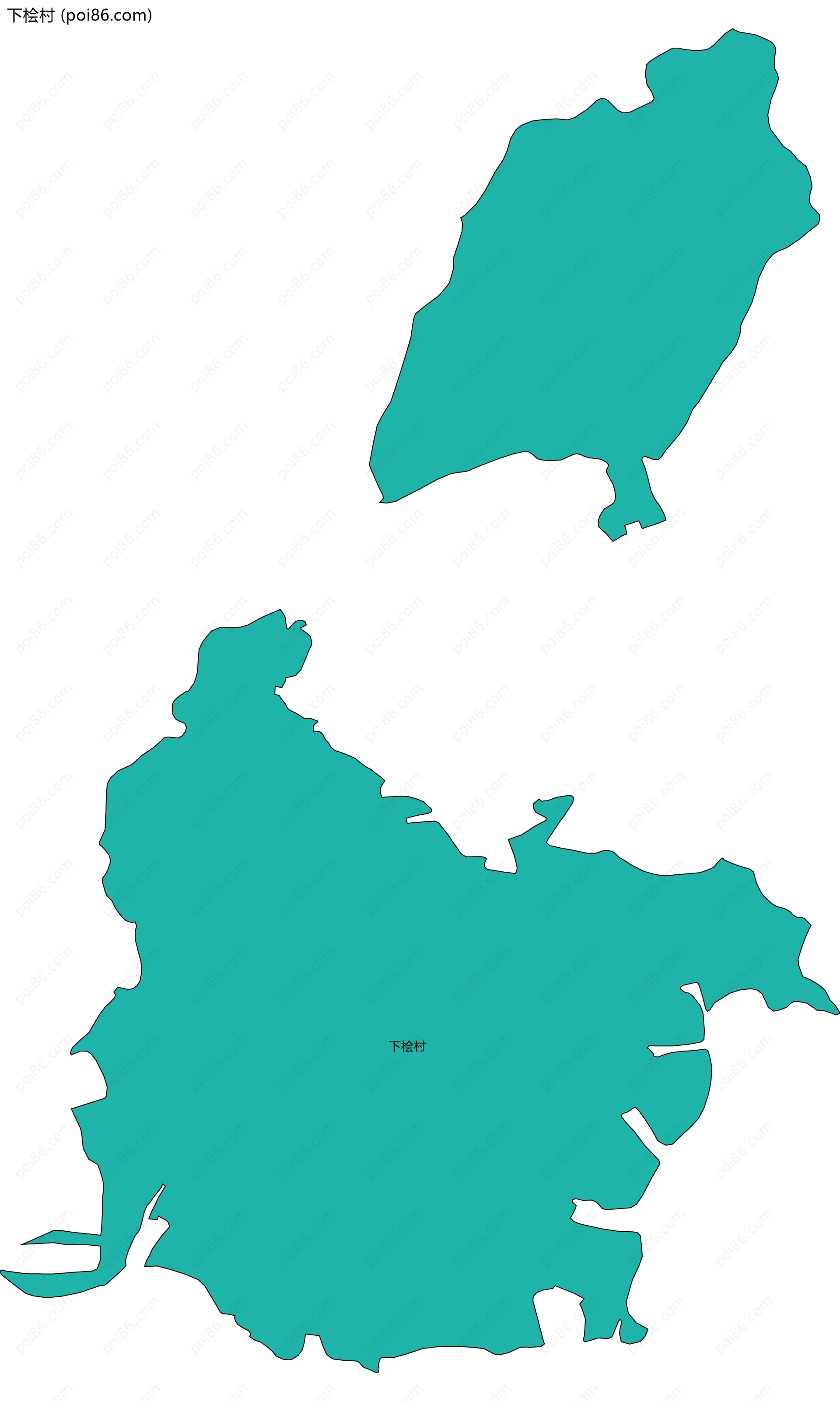 下桧村边界地图