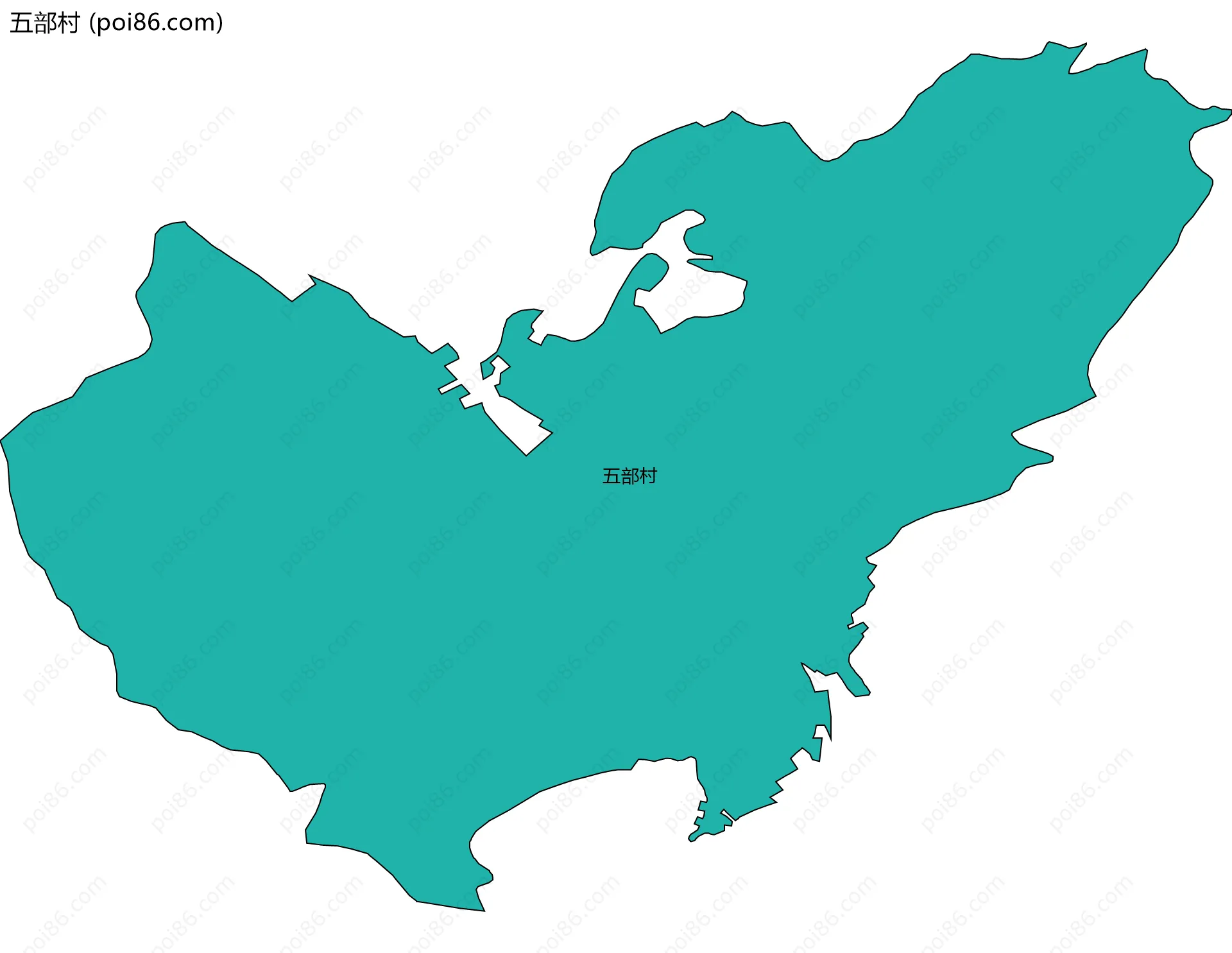 五部村边界地图