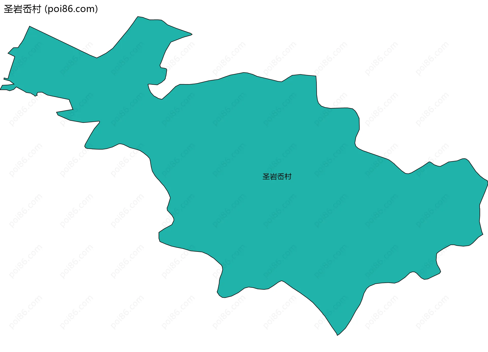 圣岩岙村边界地图