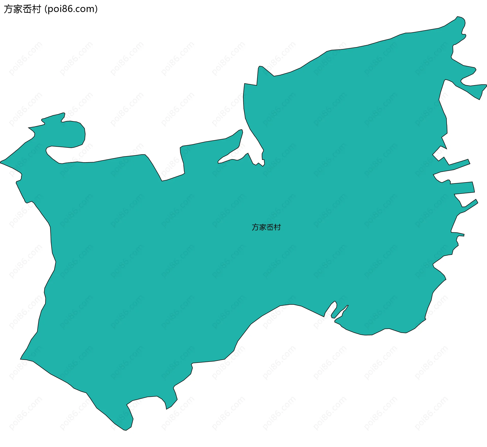 方家岙村边界地图