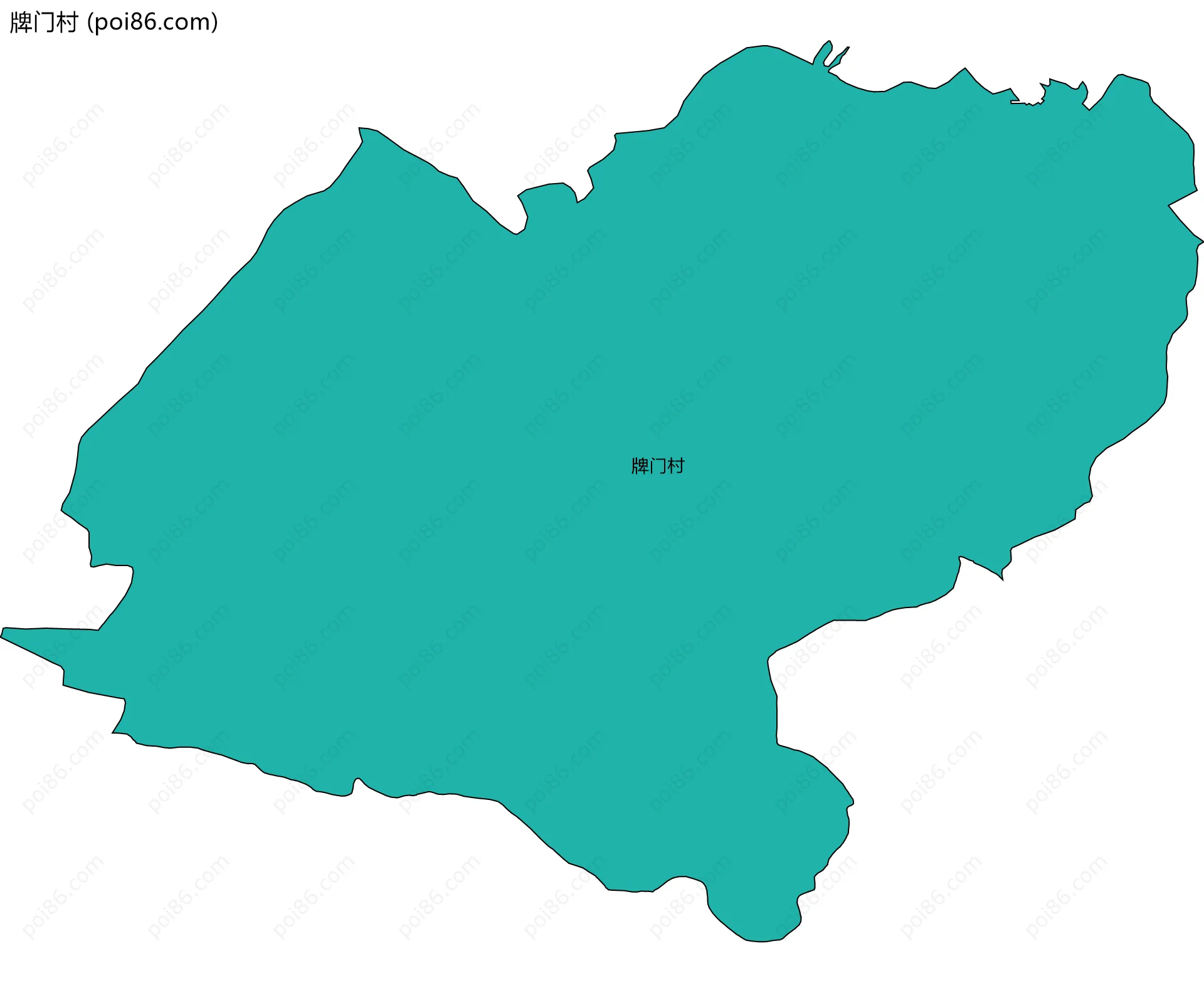 牌门村边界地图