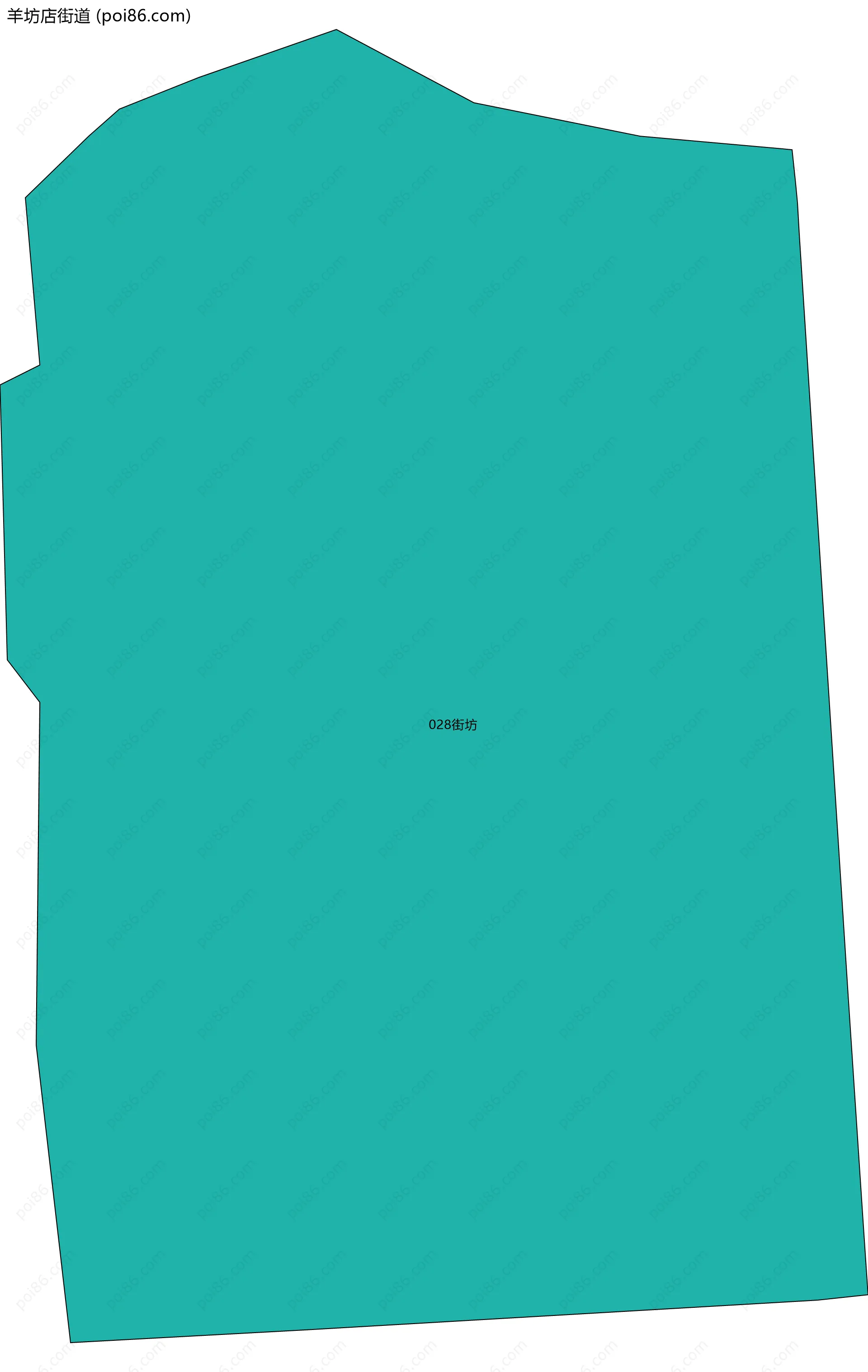 羊坊店街道边界地图(五级行政区划)