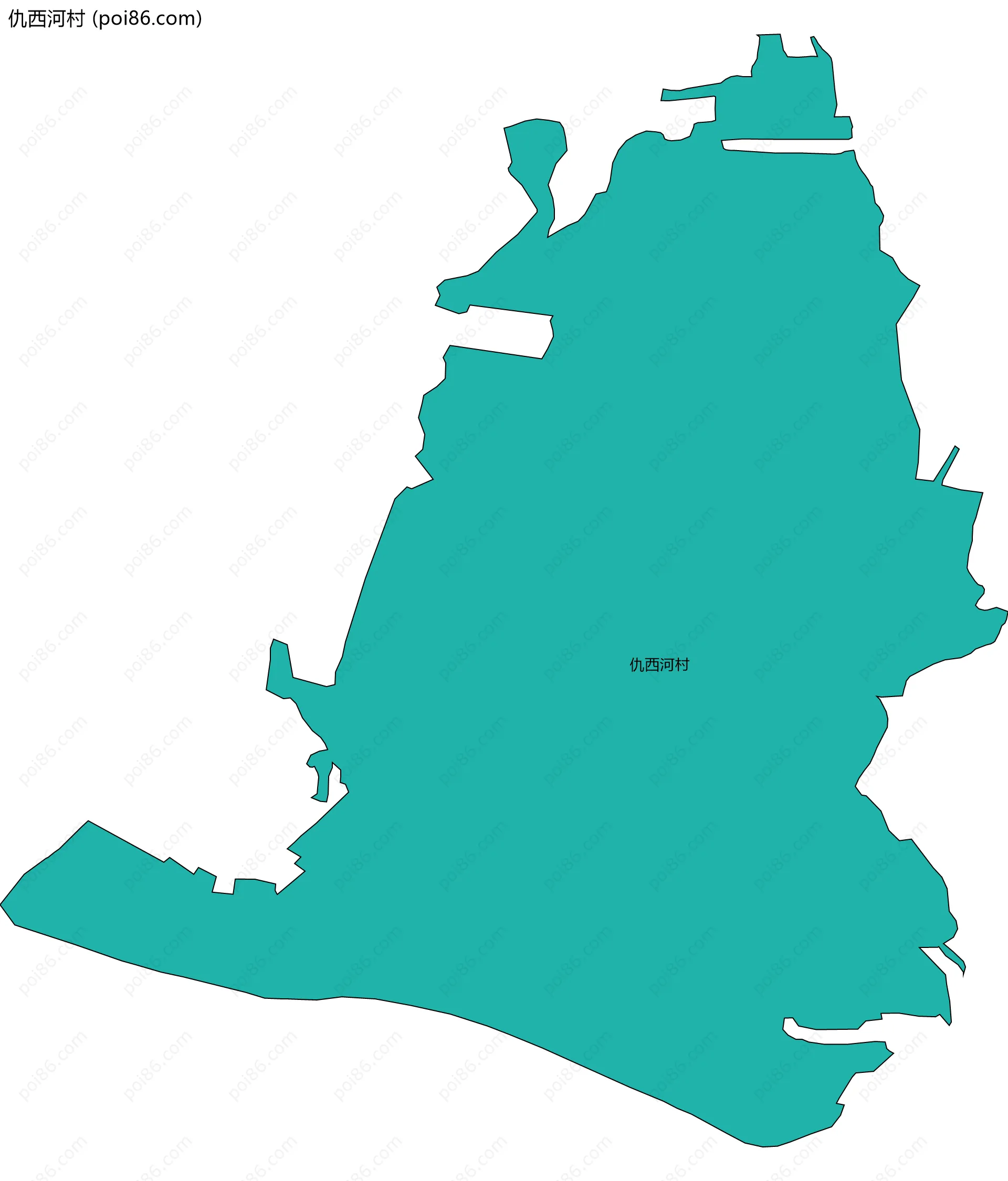 仇西河村边界地图