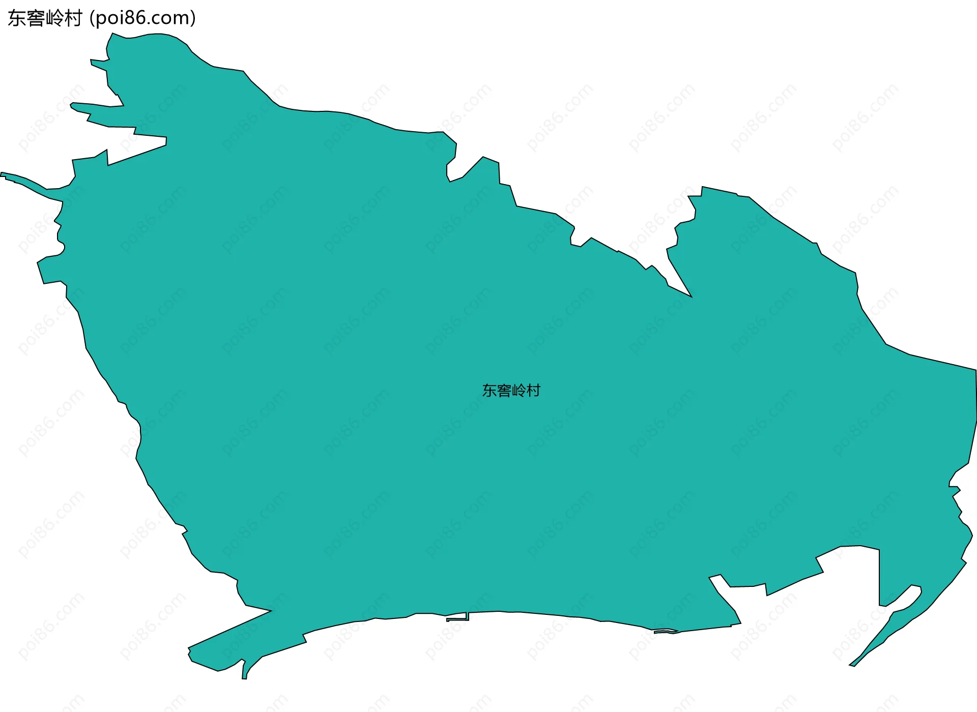 东窖岭村边界地图