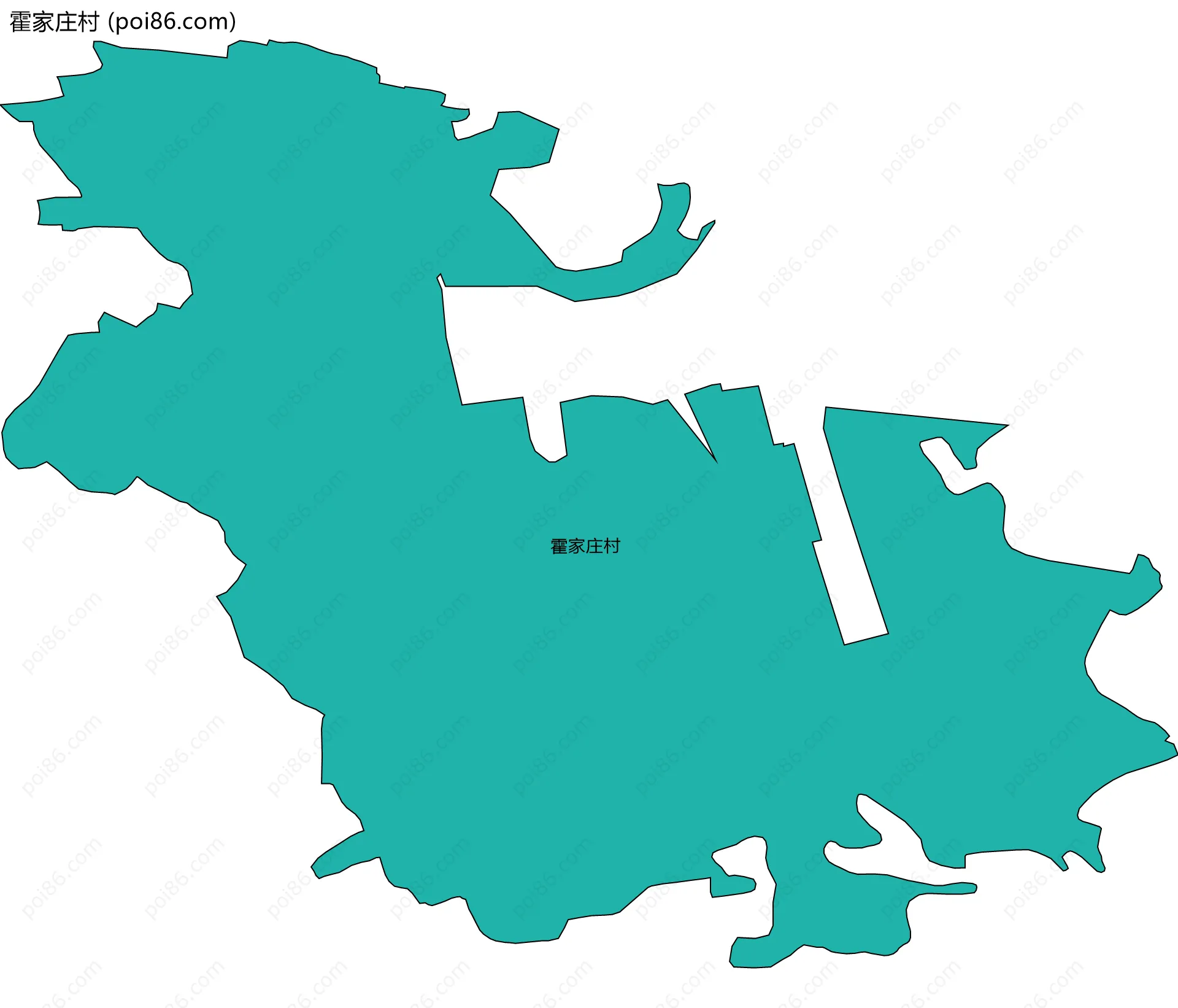 霍家庄村边界地图