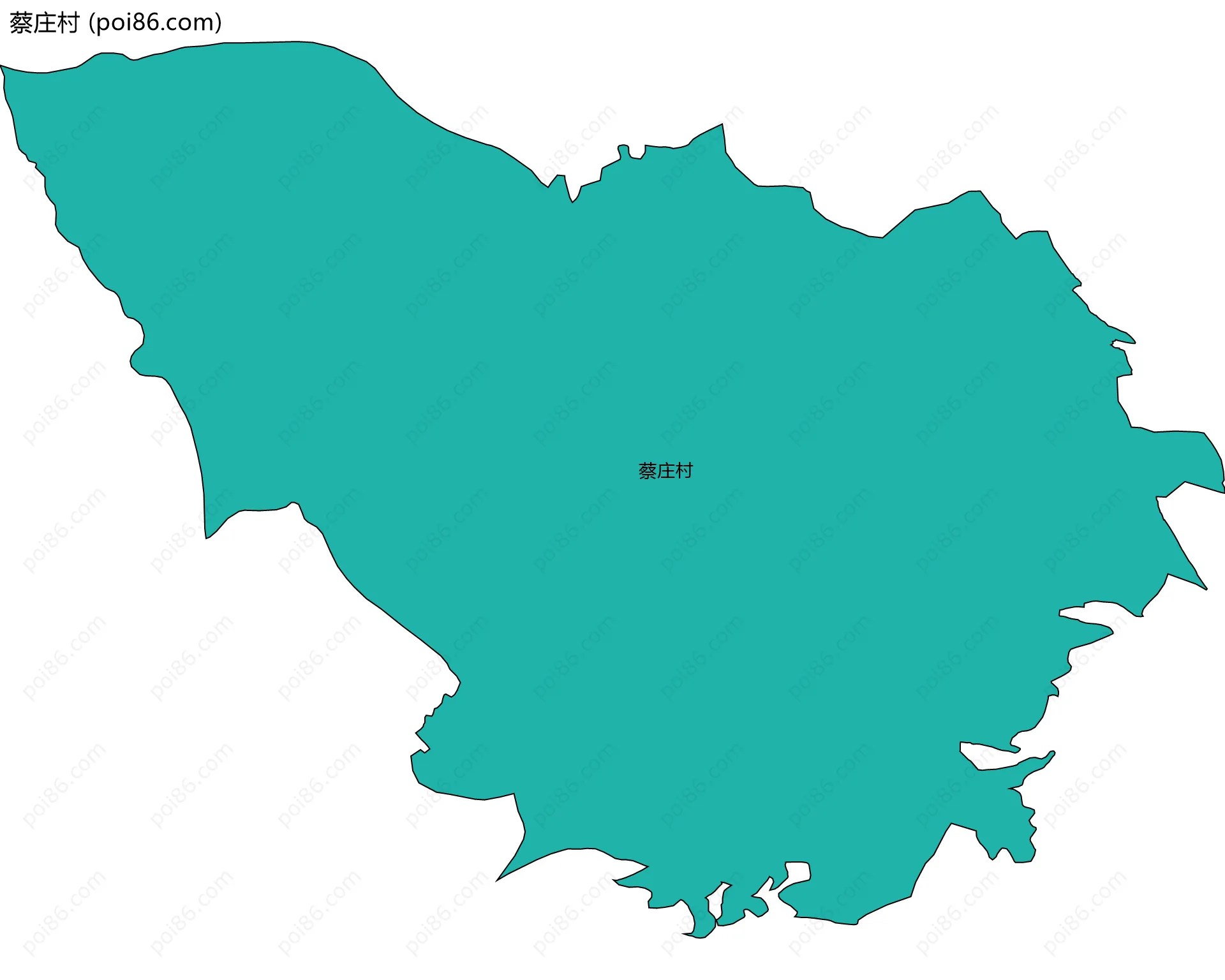 蔡庄村边界地图