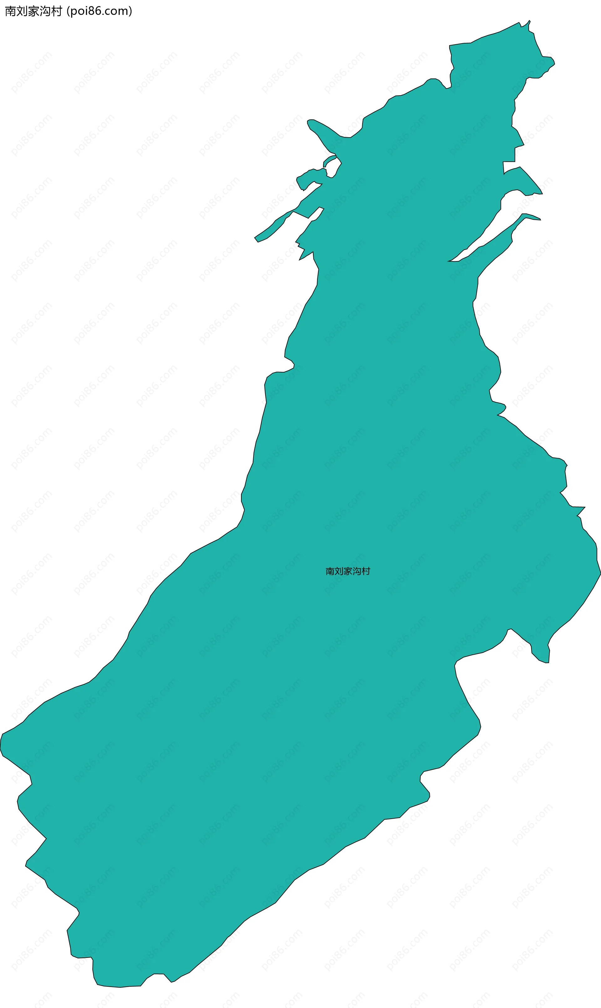 南刘家沟村边界地图