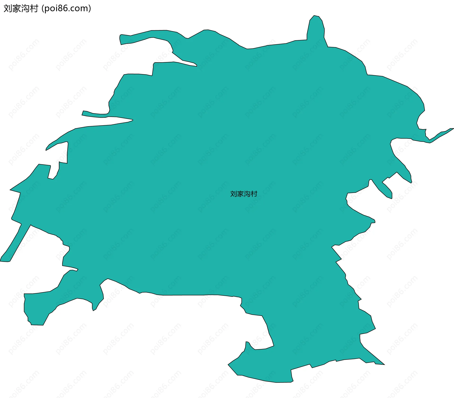 刘家沟村边界地图