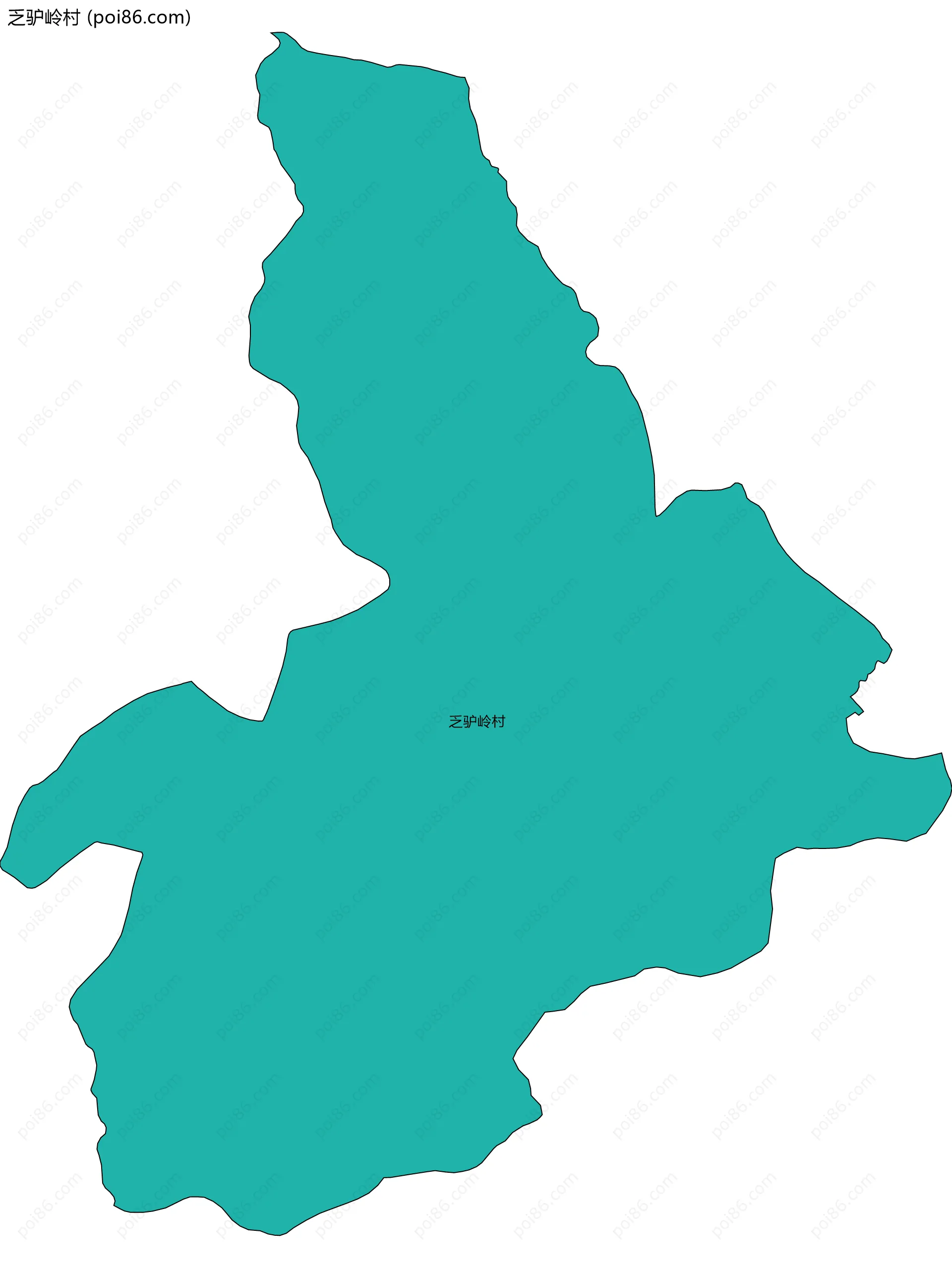 乏驴岭村边界地图