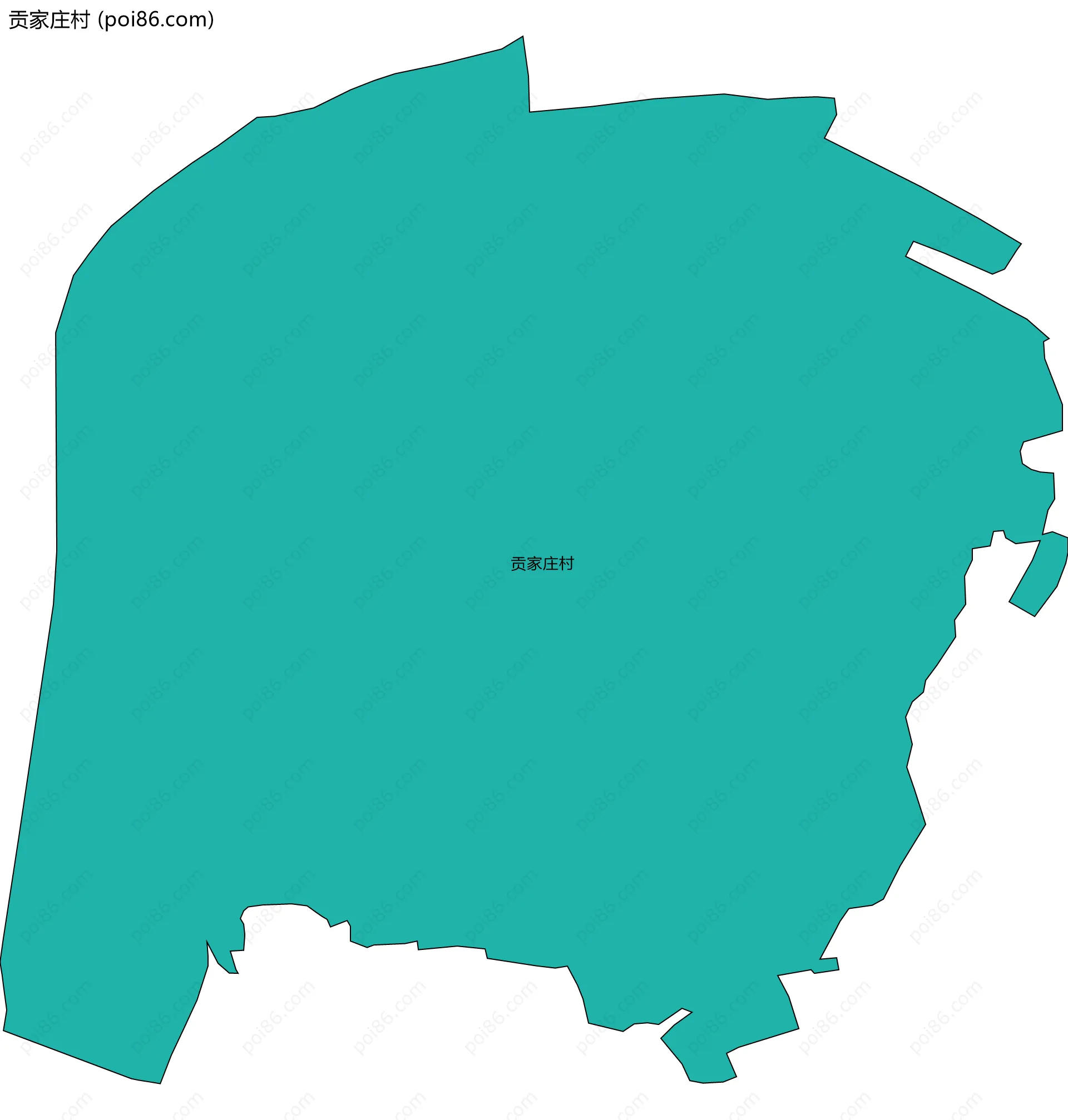 贡家庄村边界地图