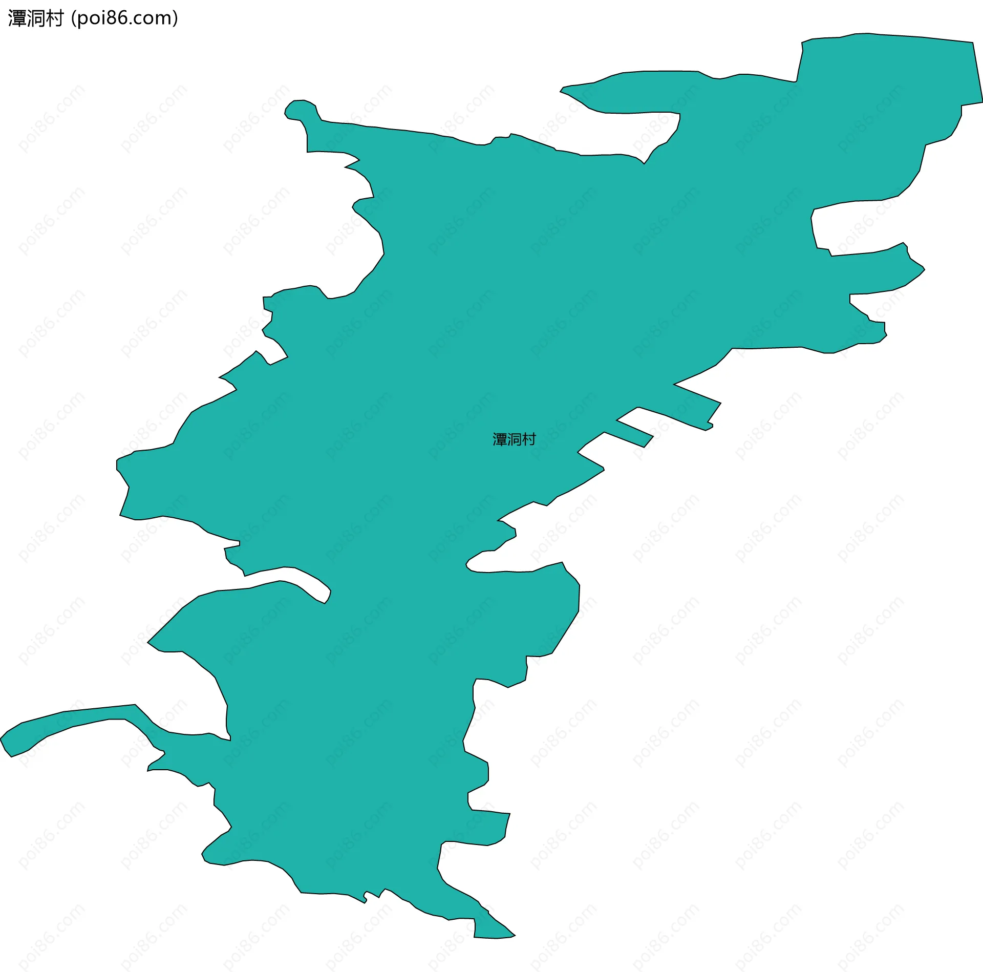 潭洞村边界地图