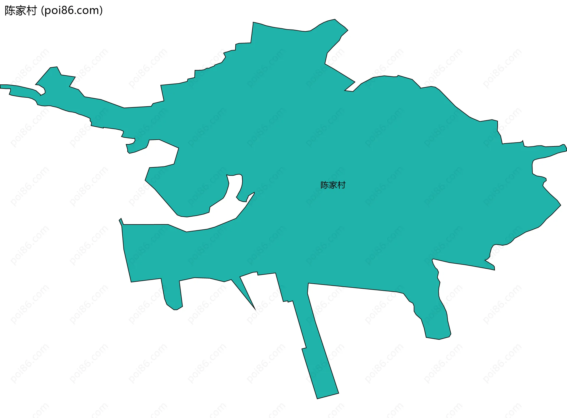 陈家村边界地图