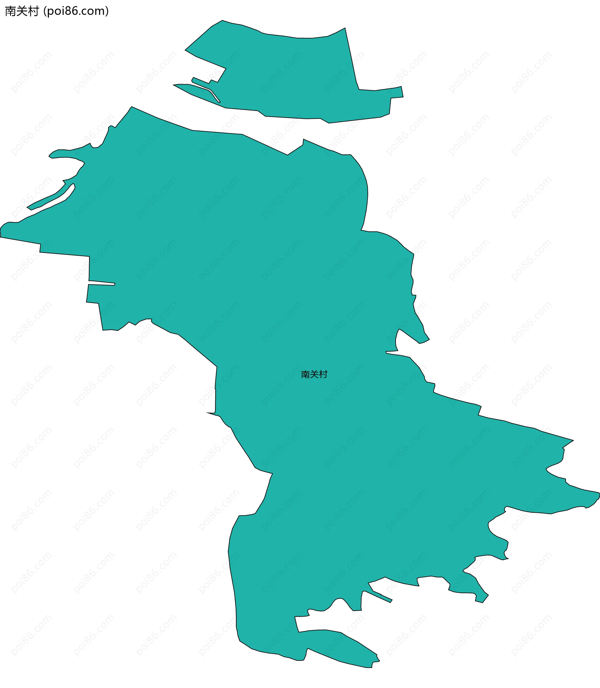 南关村边界地图