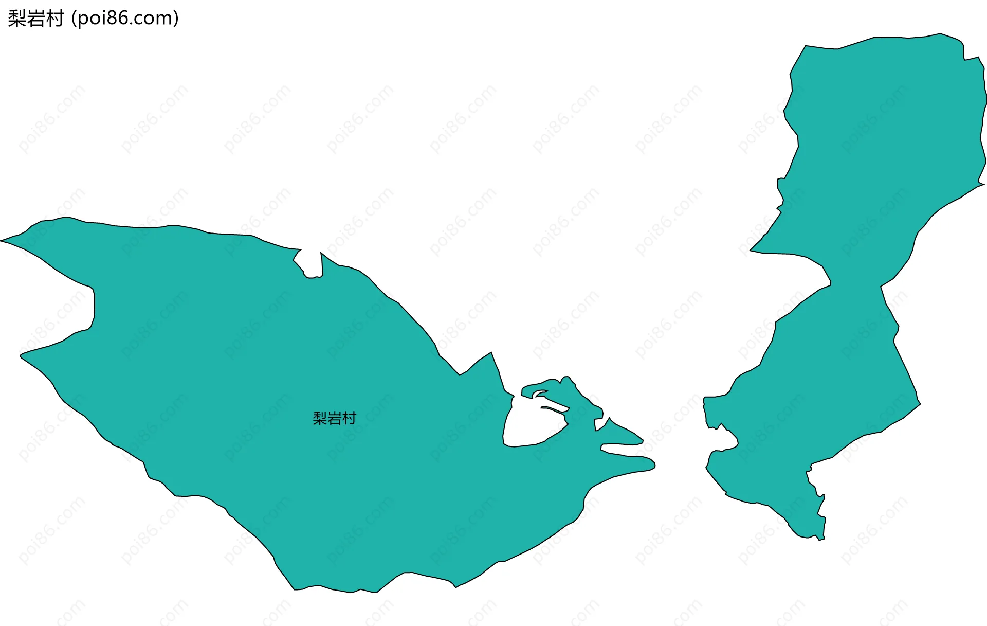 梨岩村边界地图