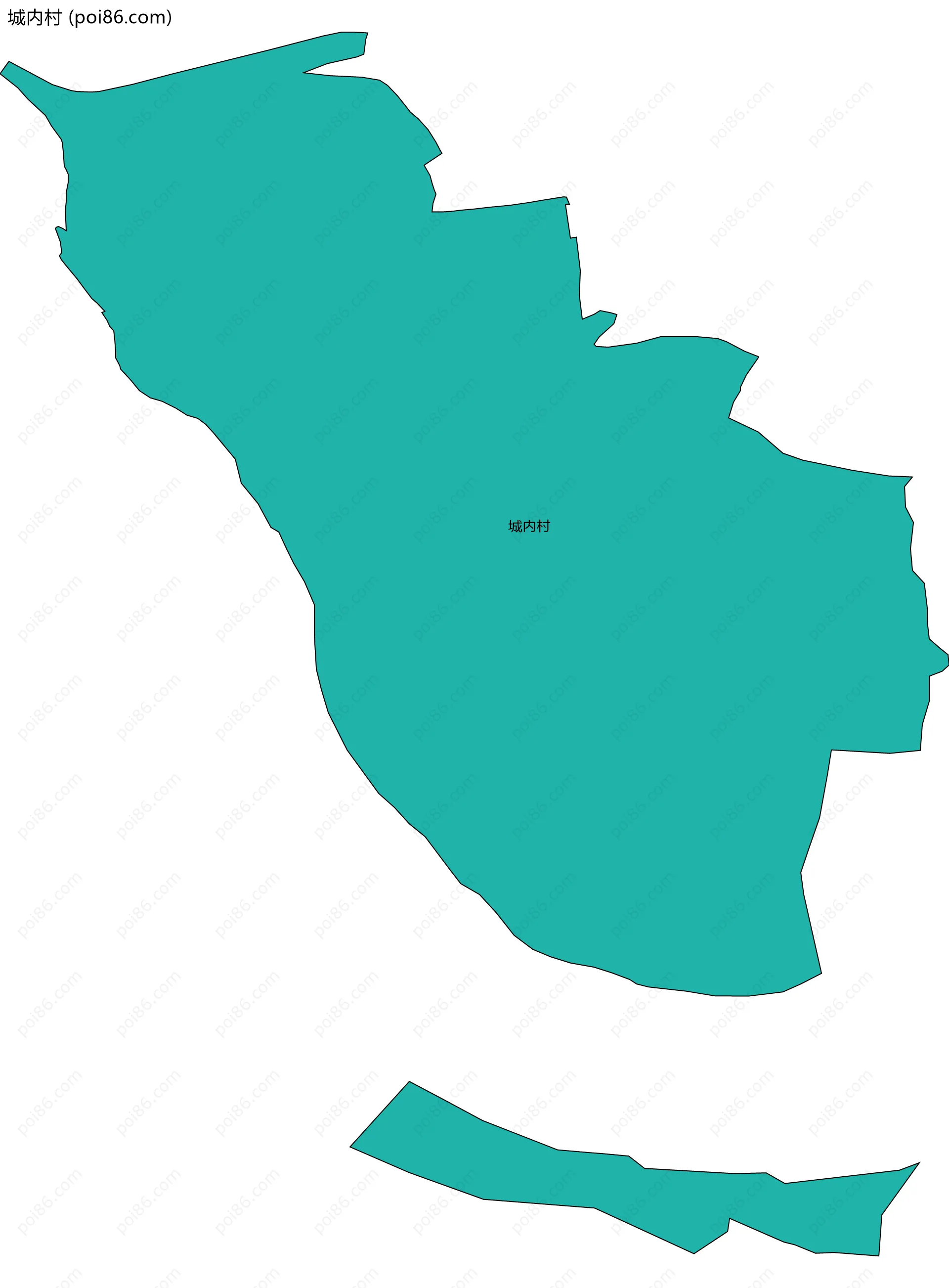 城内村边界地图