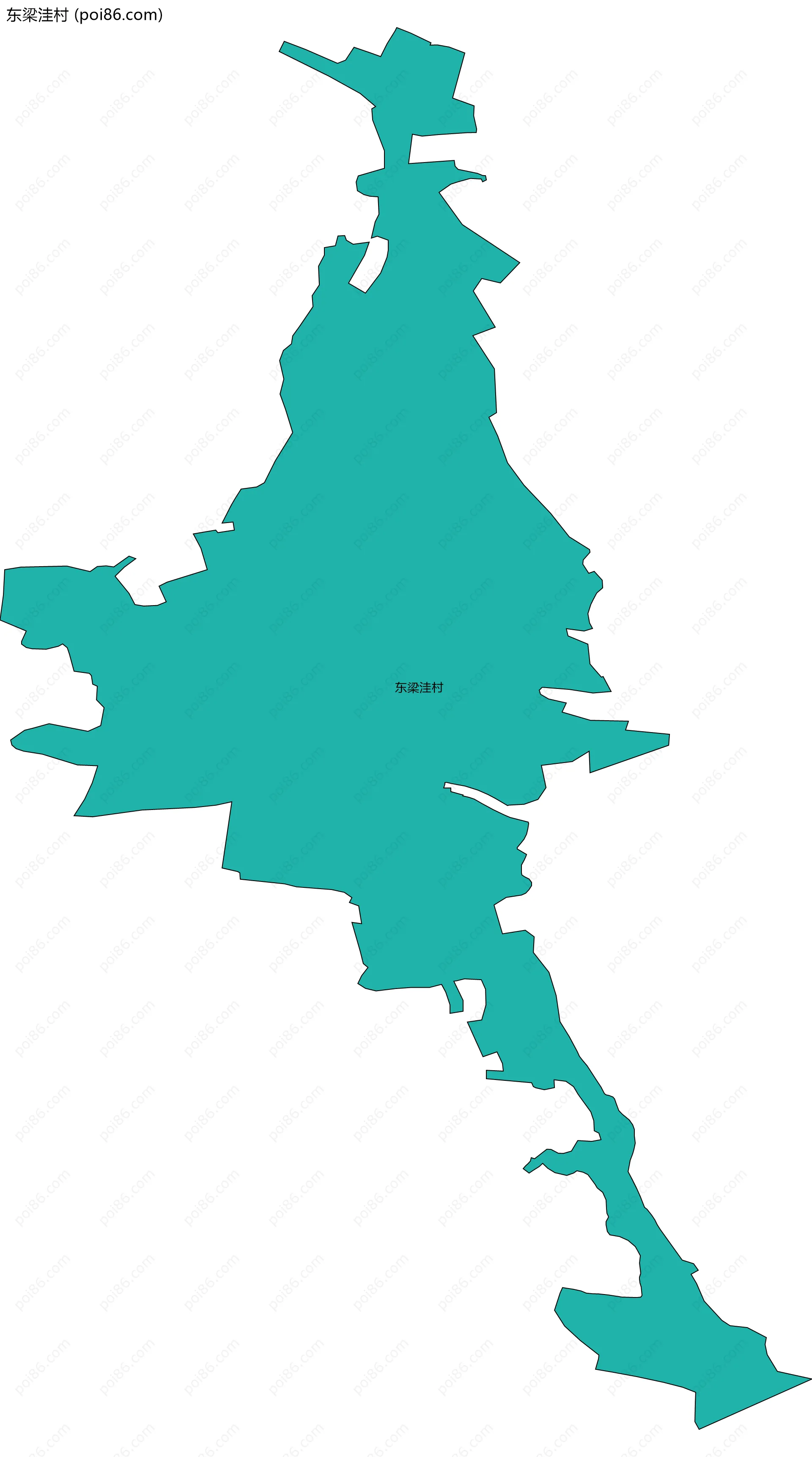 东梁洼村边界地图