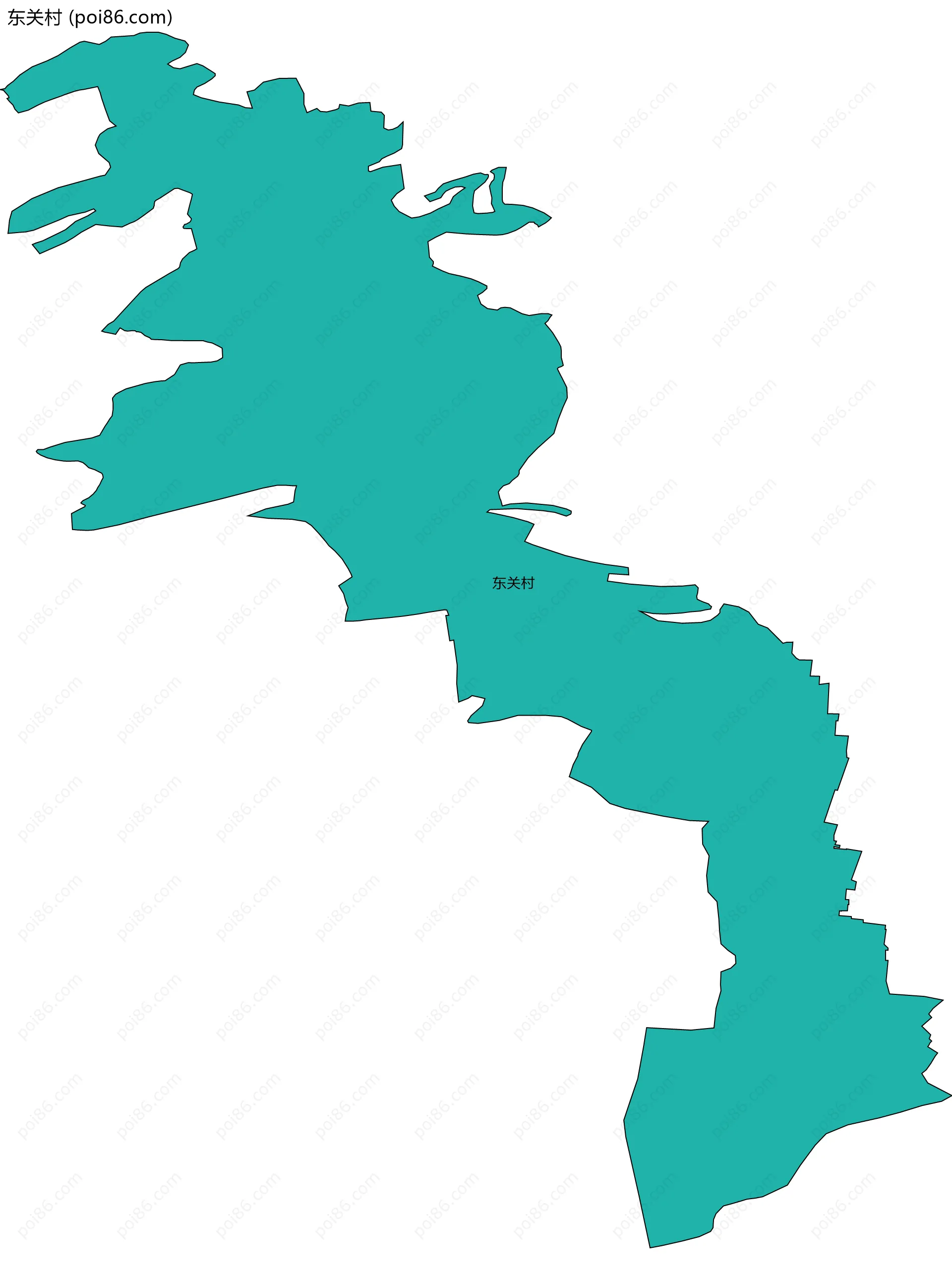 东关村边界地图