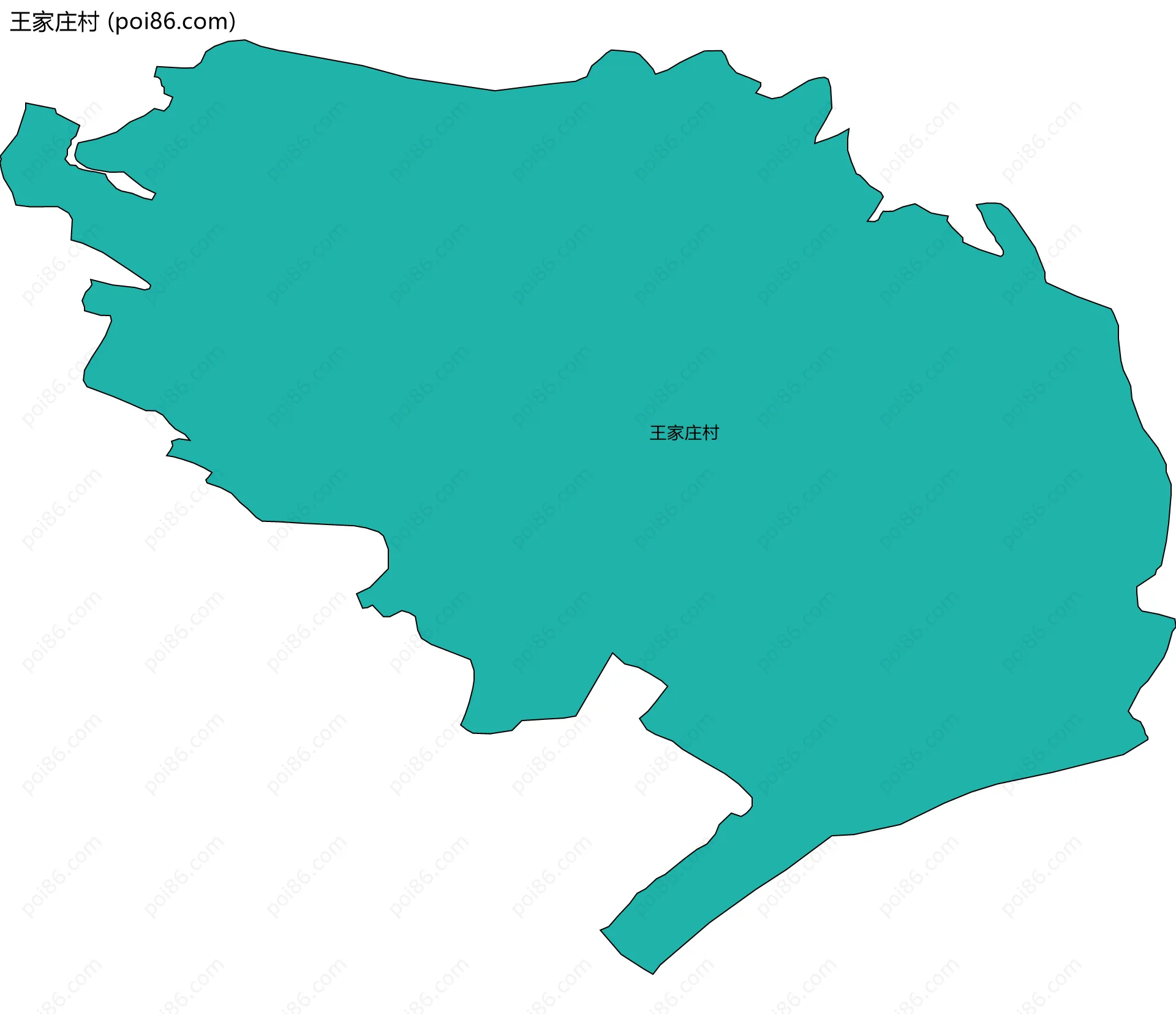 王家庄村边界地图