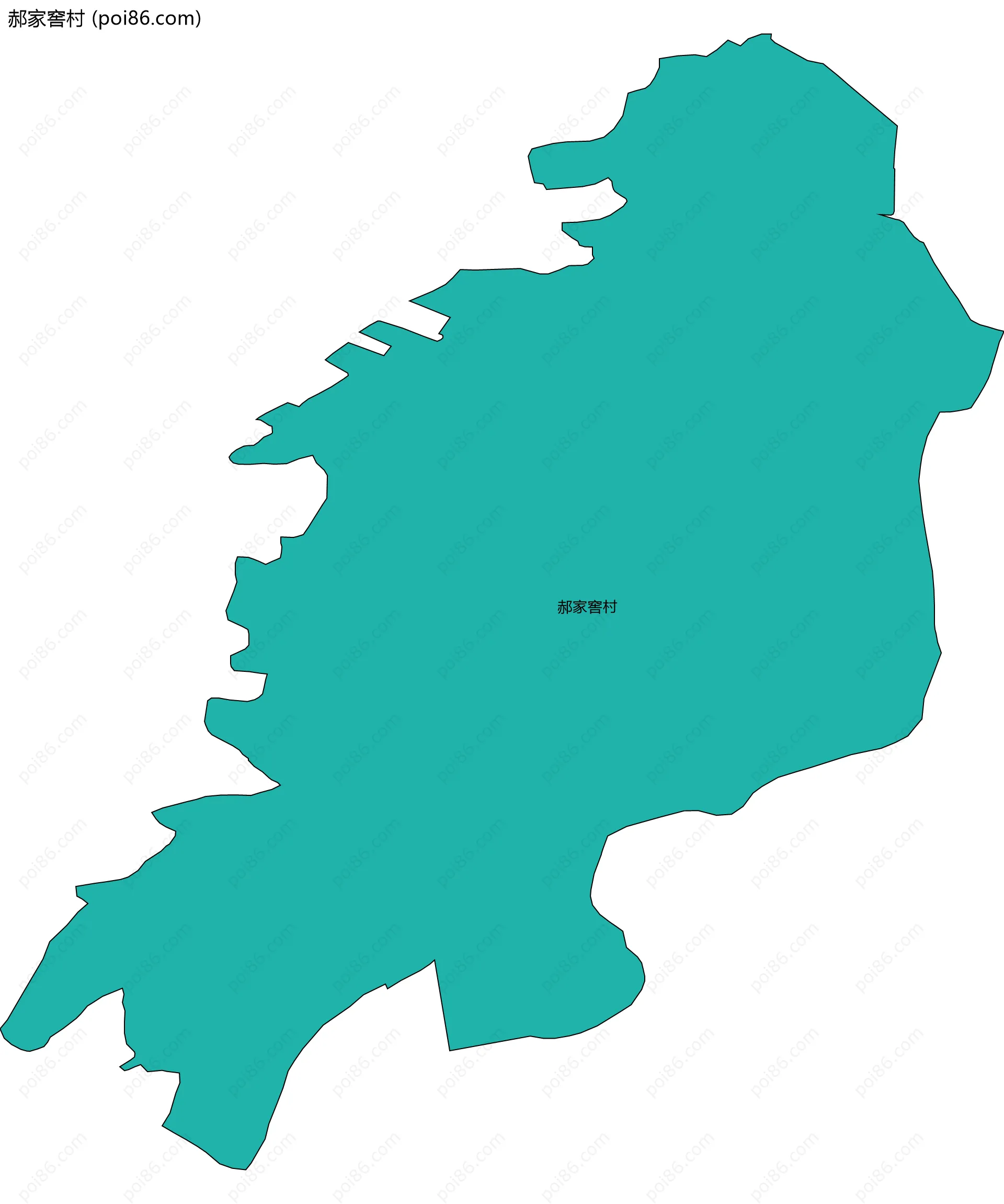 郝家窖村边界地图