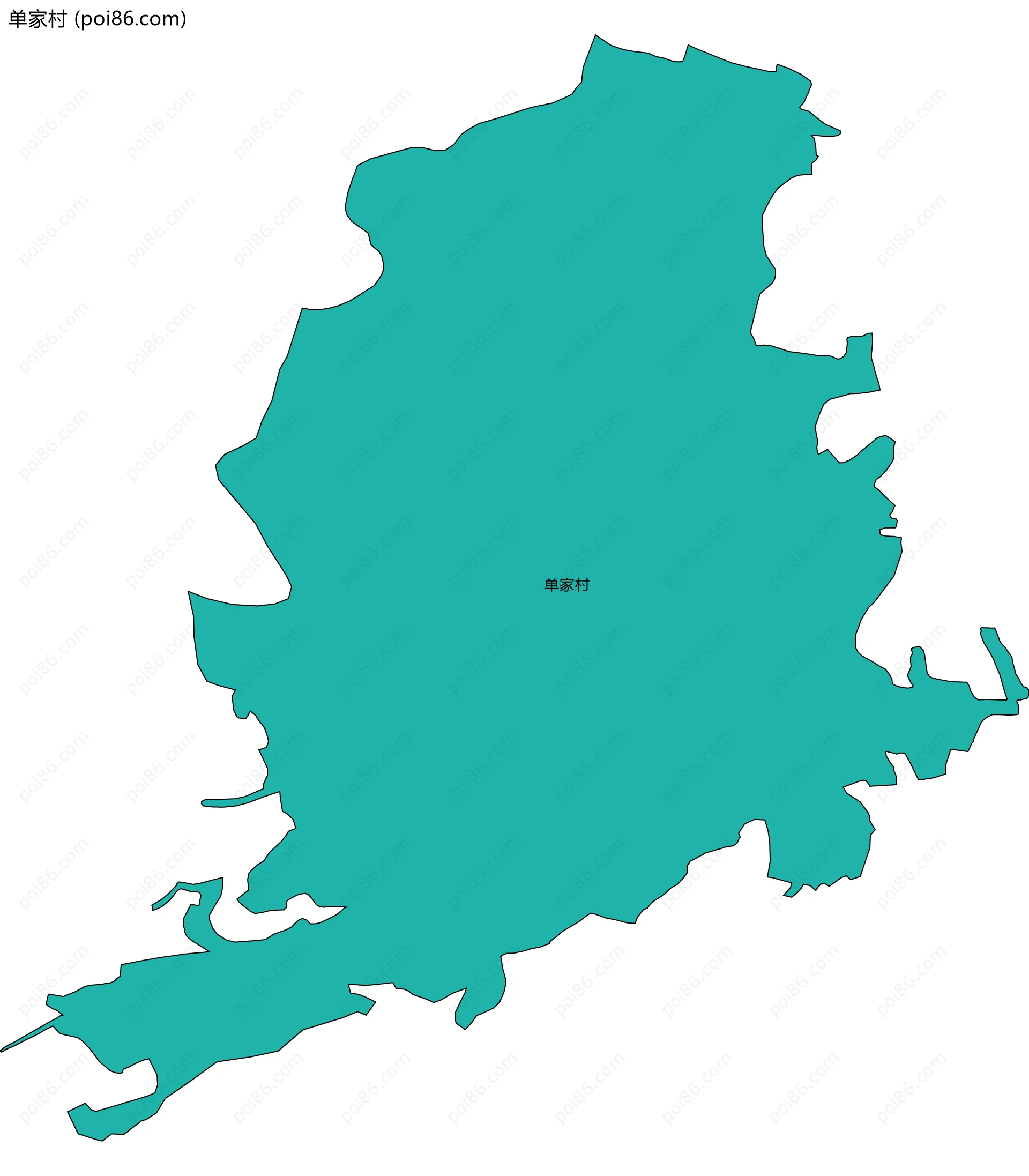 单家村边界地图