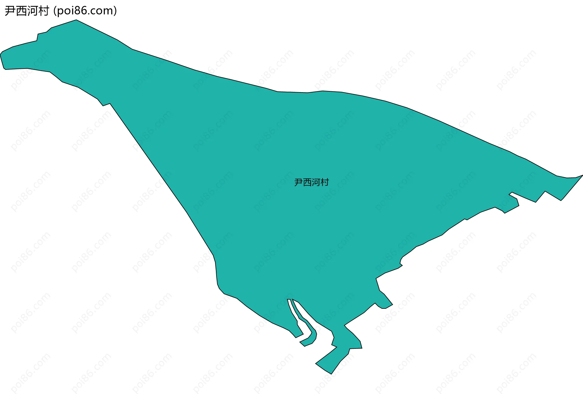 尹西河村边界地图